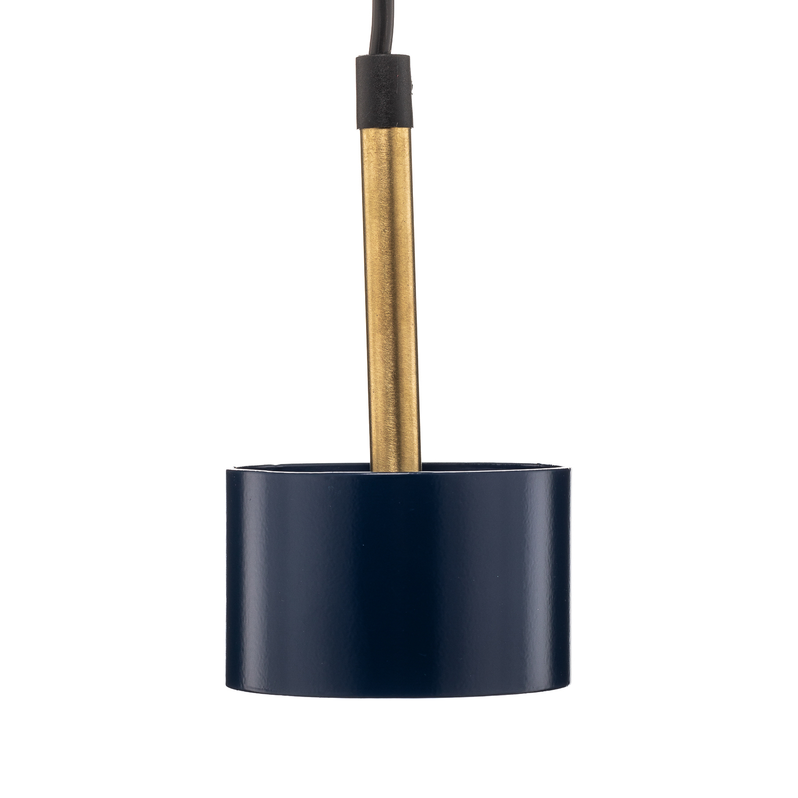 Arena hanging light long one-bulb, blue and gold