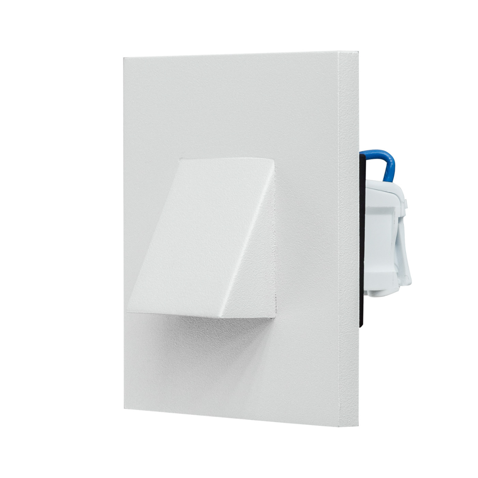 EVN LQ230 LED recessed wall light down white, for Hallway, stainless steel, plastic, 1.8 W, energy efficiency: A, L: 7.6 cm, W: 7.6 cm