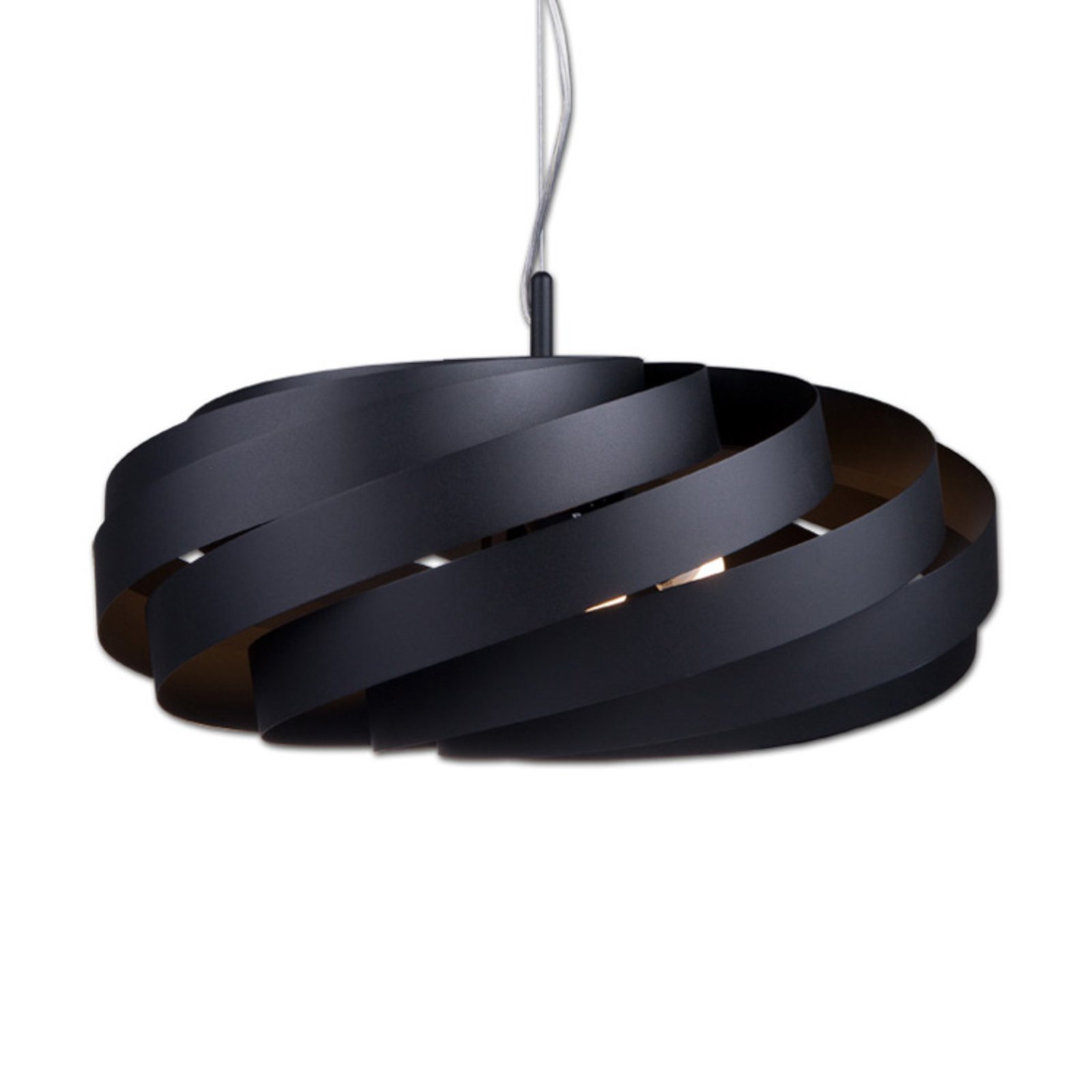 Vento pendant light, black, metal, E27