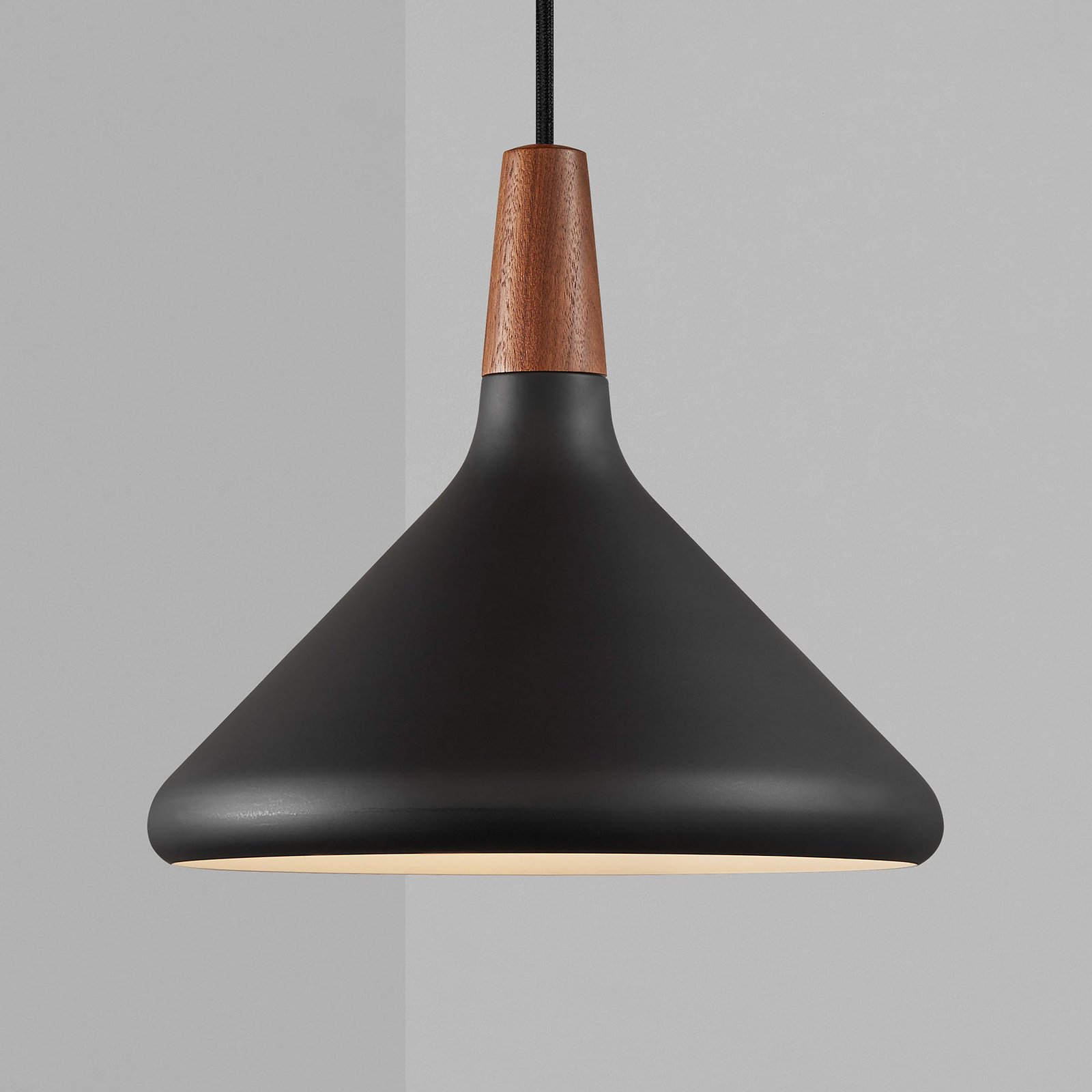 Závěsné svítidlo Nori Ø 27 cm, černé