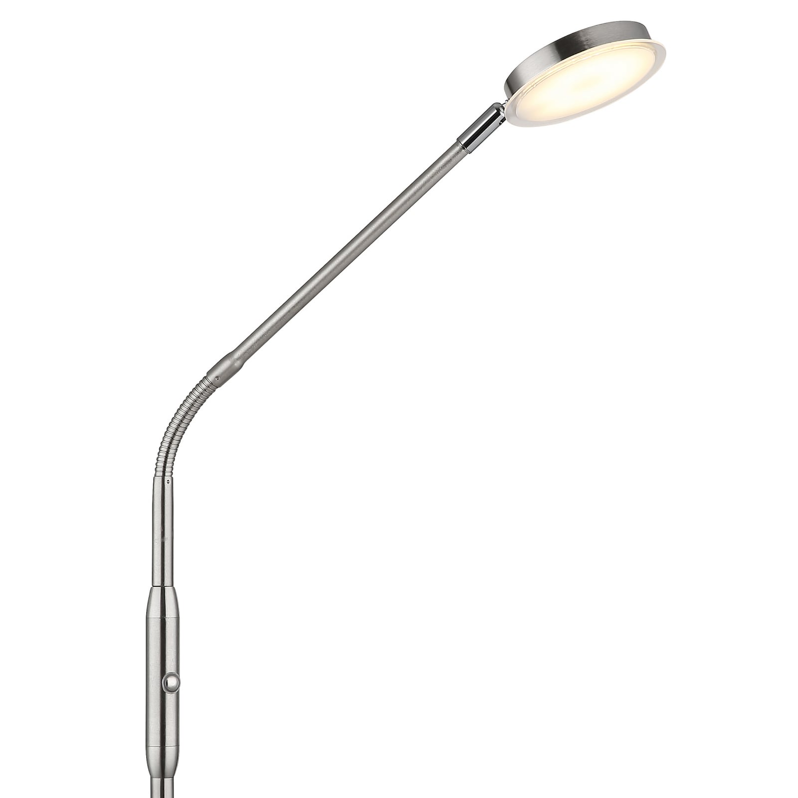 LED-Stehleuchte Silvio, nickelfarben, CCT, dimmbar LED-Stehleuchte Silvio, nickelfarben, CCT, dimmbar