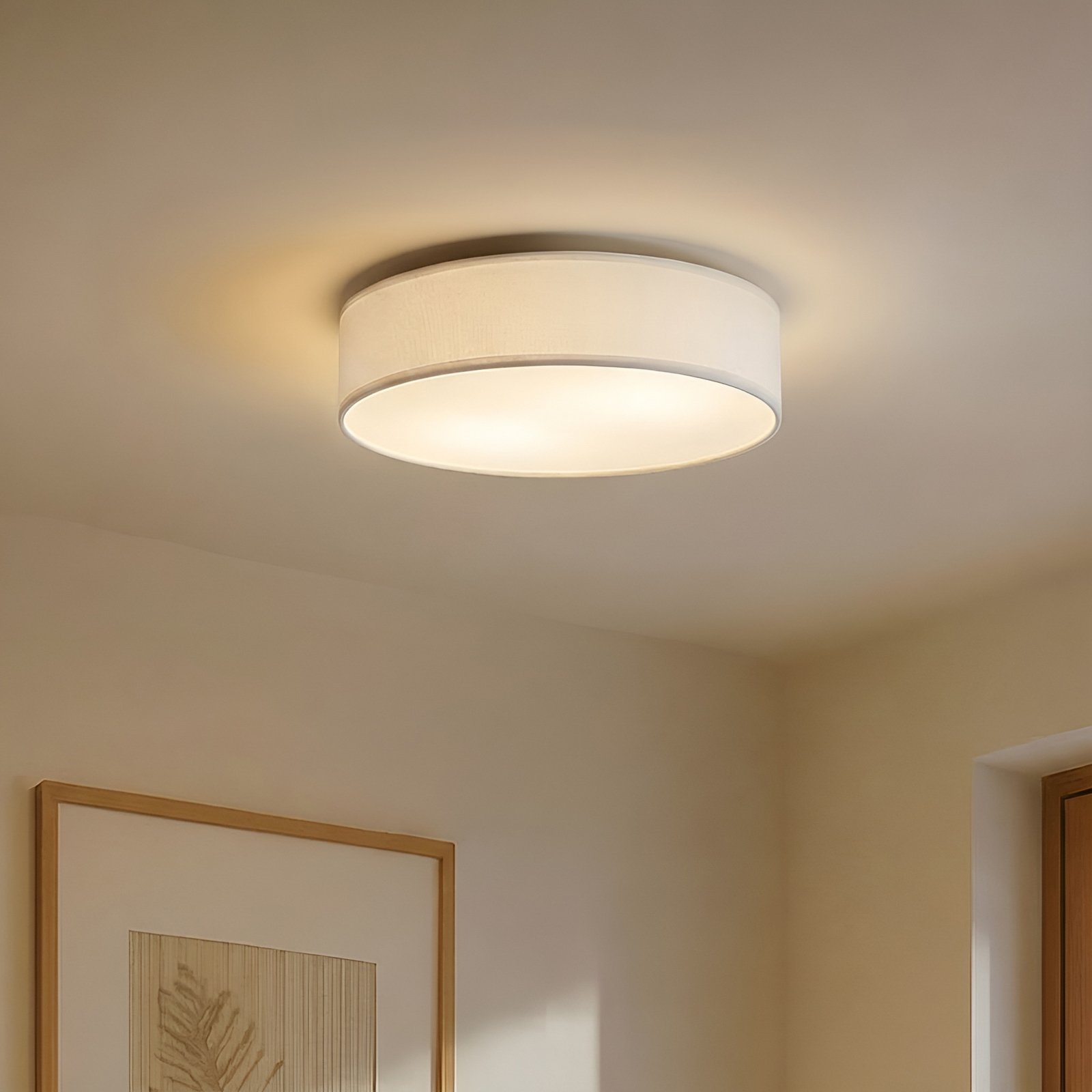 Sebatin Plafonnier Ø50 White/Nickel - Lindby