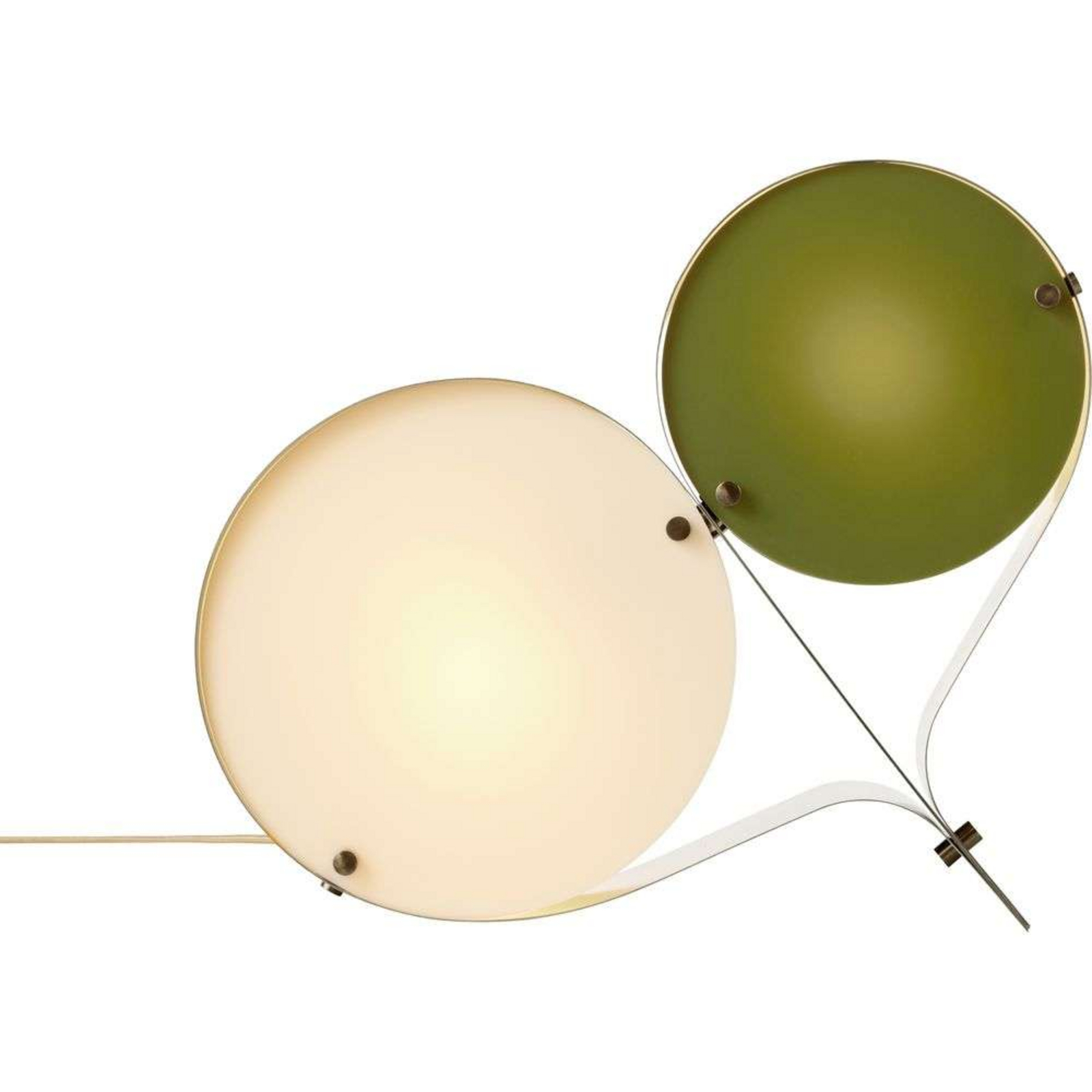 Coppia Candeeiro de Mesa Bronze Aço/Ivory/Olive - GUBI