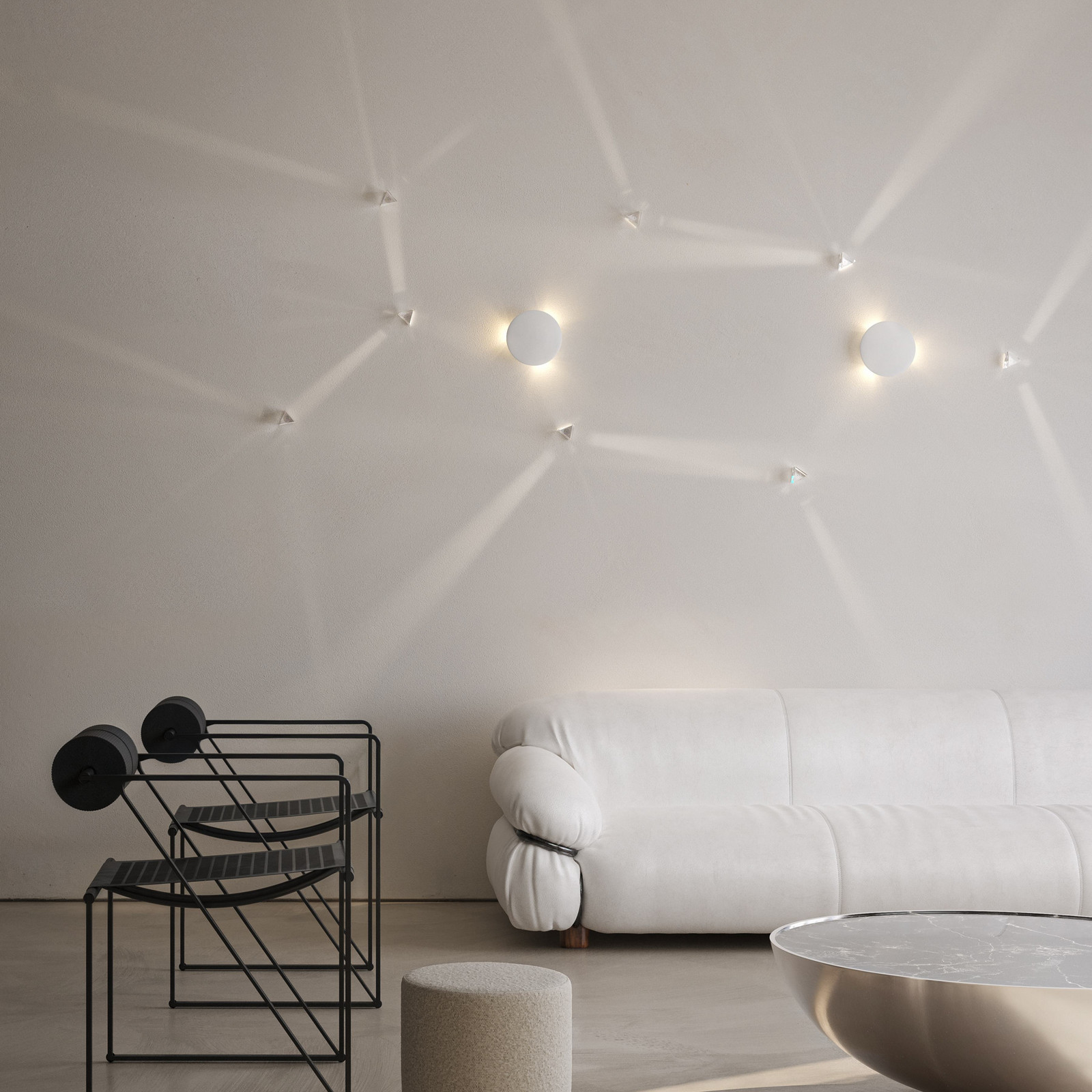 Karman Aplică de perete LED RAINBOW alb Ø 18 cm plastic - Camera de zi / sufragerie - Design