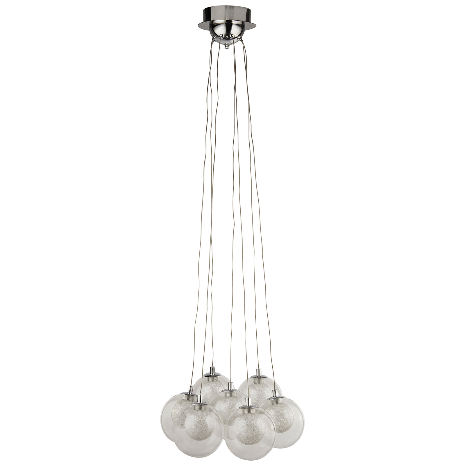 Cluster LED hanging light, seven-bulb