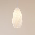 Lindby Nuvia pendant light, Ø 15.5 cm, white, 3D print
