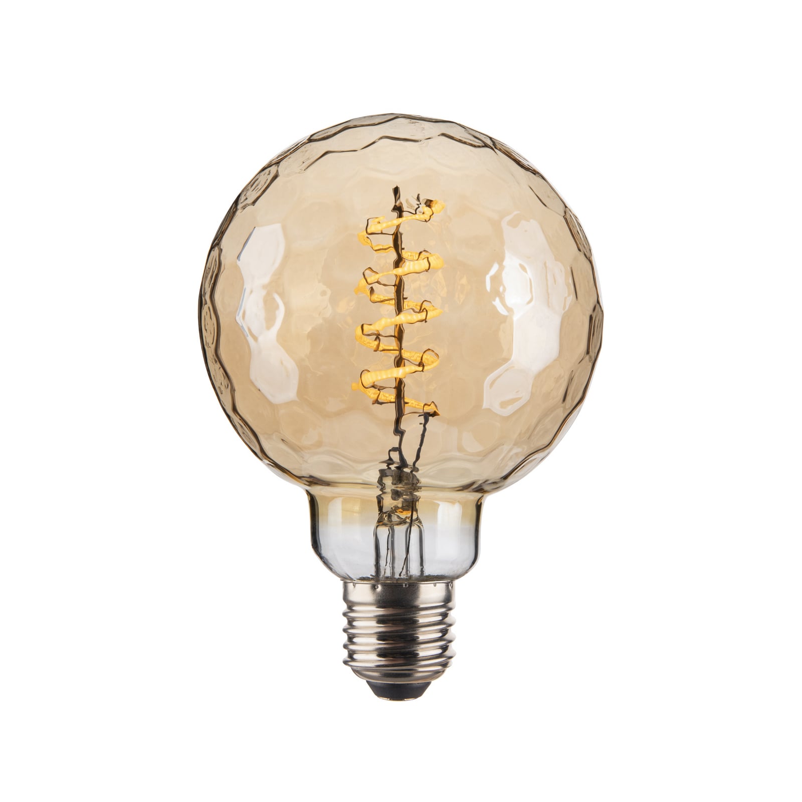 Colors Geo LED-pære G95, ravfarvet, 2.000 K, 4 W – Halo Design