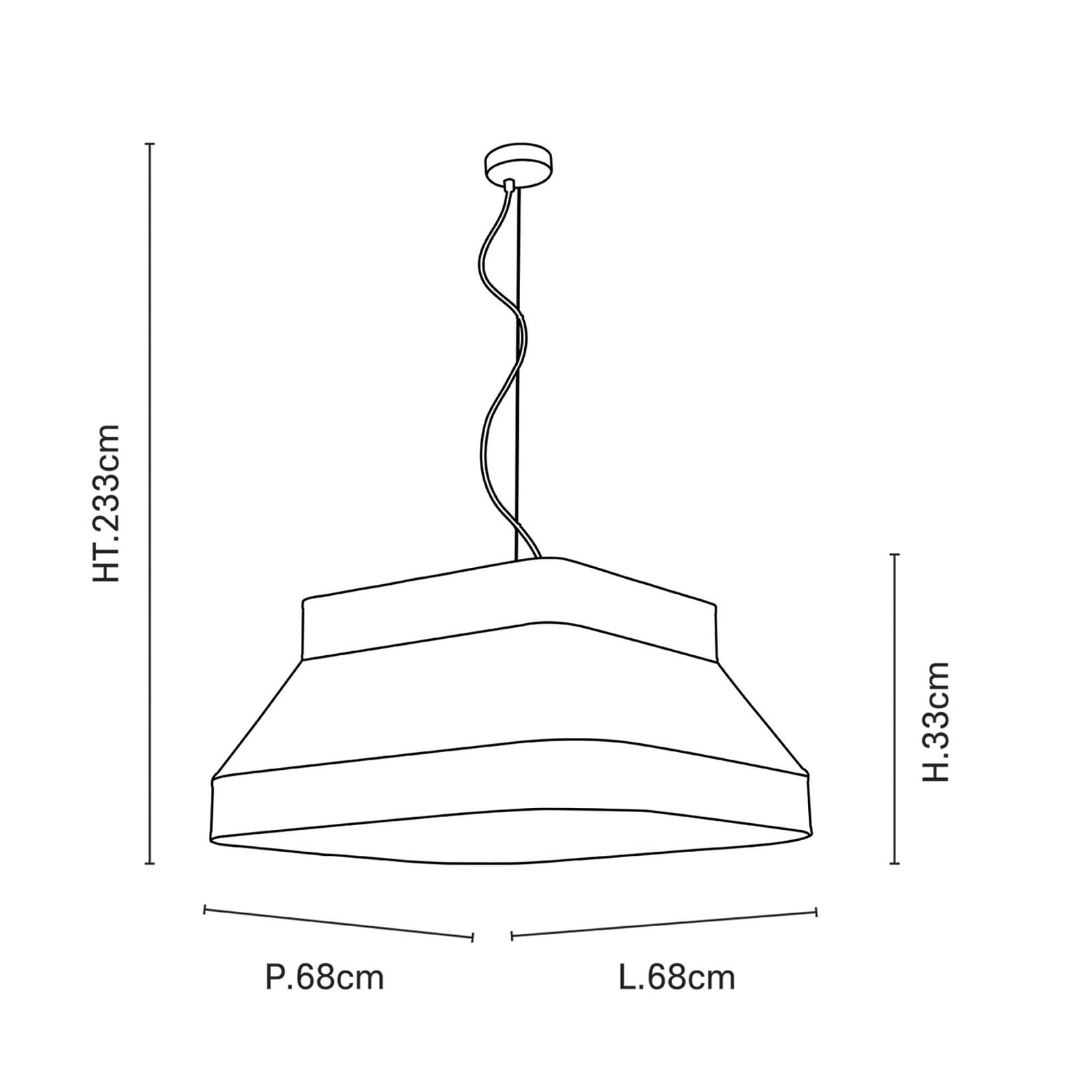 Lampada a sospensione Square, 68 x 68 cm - MARKET SET