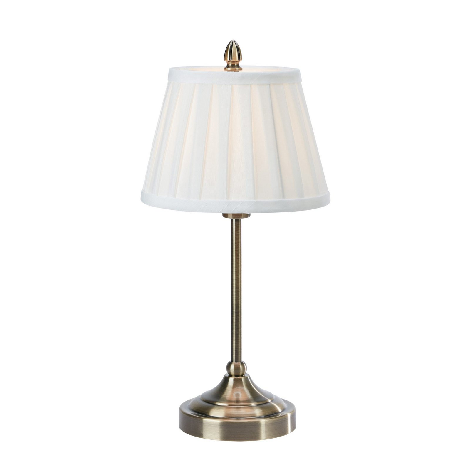 Lampe de table Oxford, couleur laiton, hauteur 43 cm, métal/tissu
