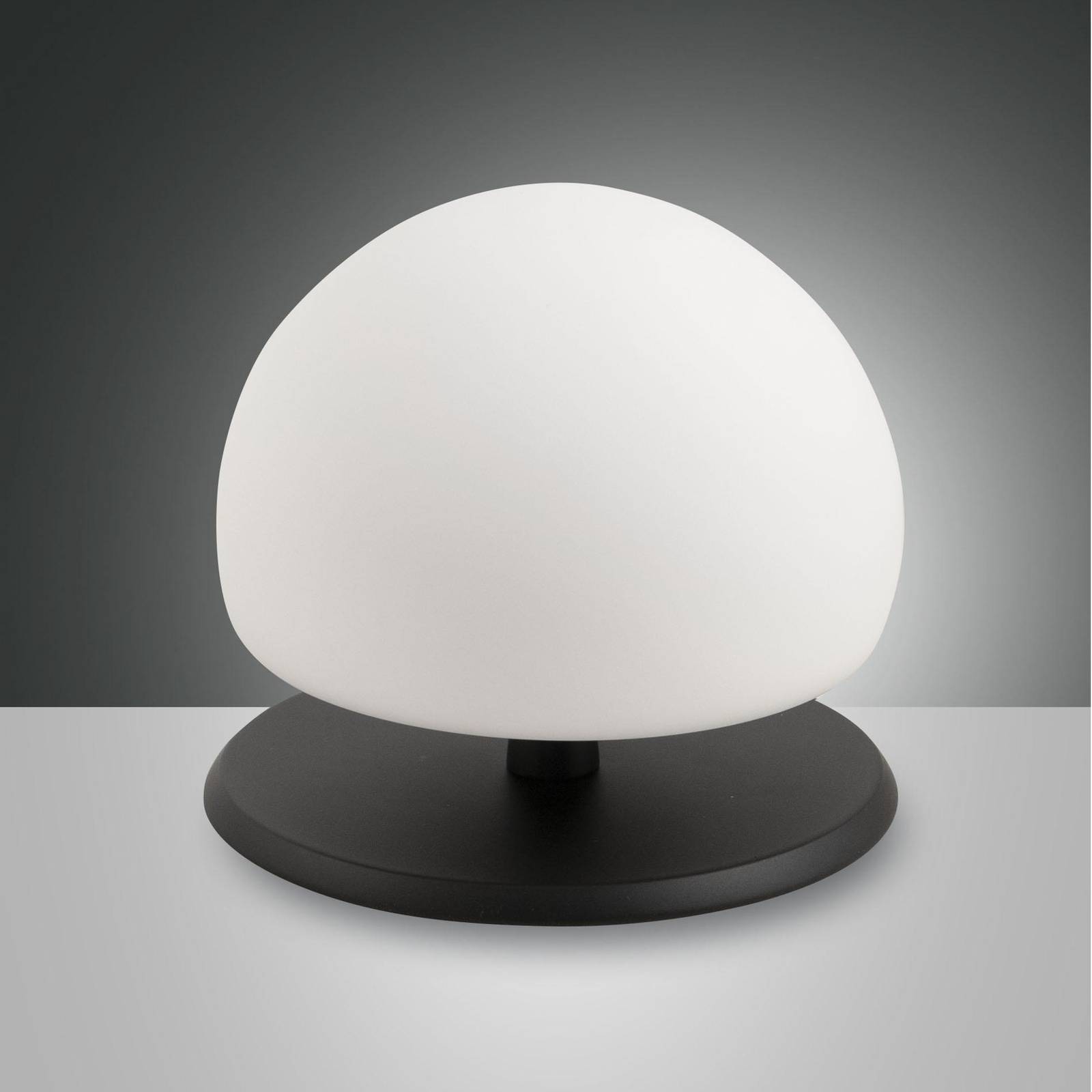 Stolná lampa Morgana, čierna / biela, dotykový stmievač, 3 000 K