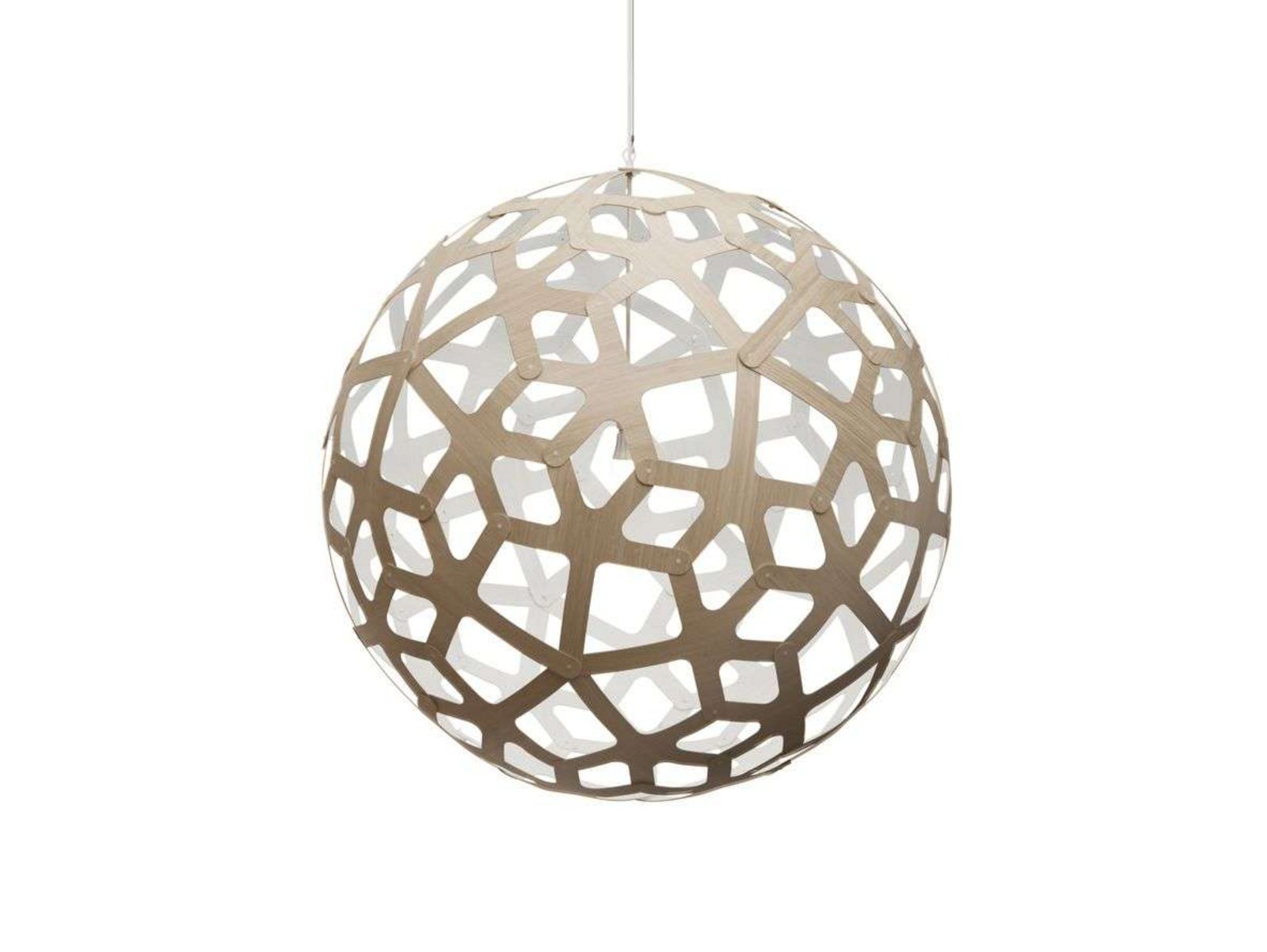 Coral Lustră Pendul Ø120 White 1 Side - David Trubridge