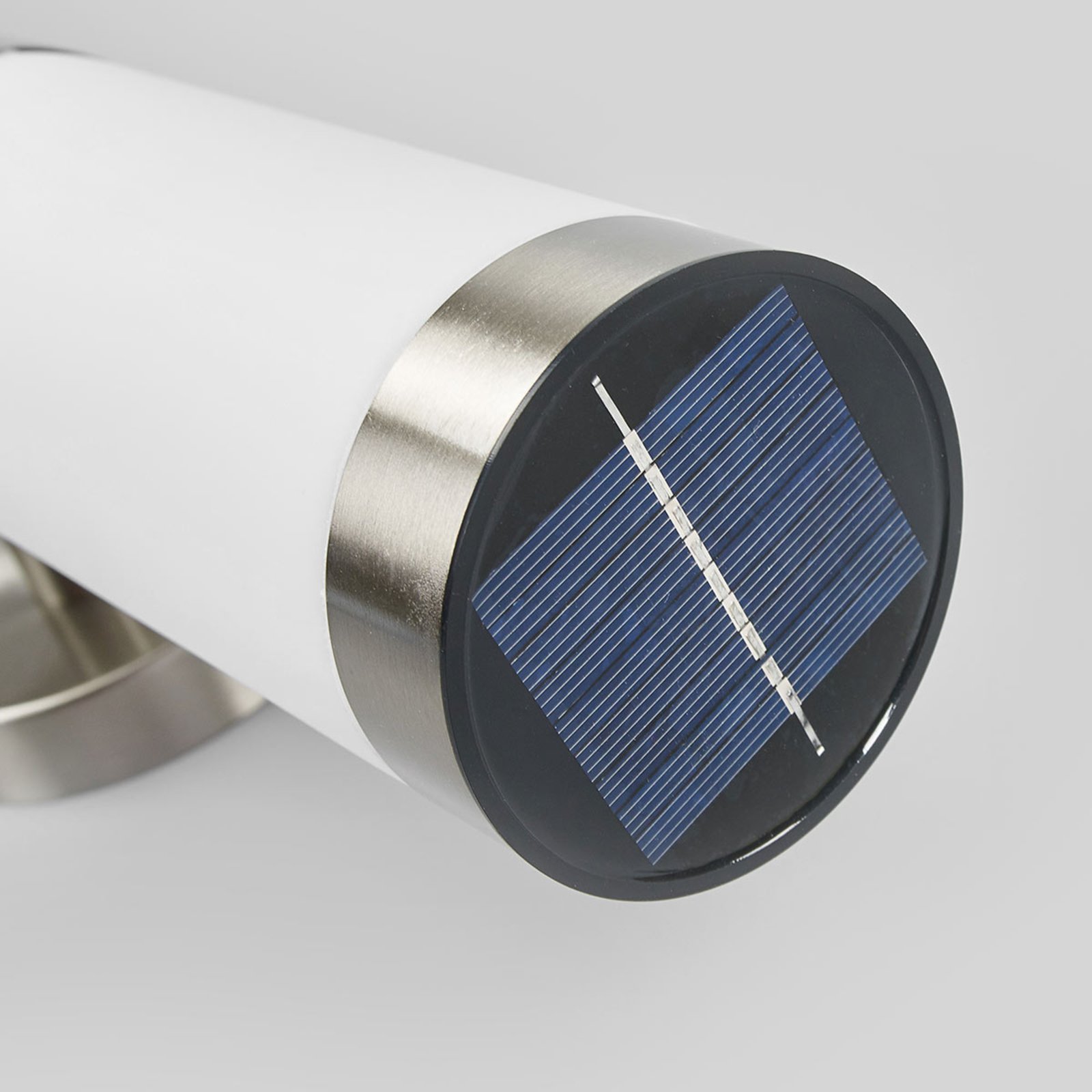 Lindby Aleeza aplique LED solar, acero inoxidable