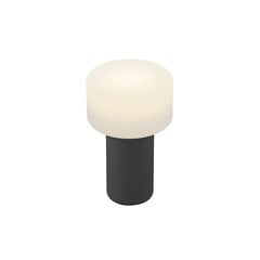 Akumulatorowa lampa stołowa LED Tiny-B, czarna, wysokość 13 cm, IP54, USB