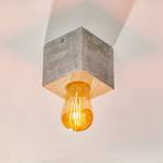 Plafondlamp Akira van beton in kubusvorm