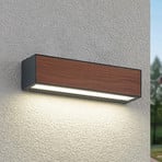 Arcchio LED-Außenwandlampe Lengo, 25 cm, Holz, down, CCT