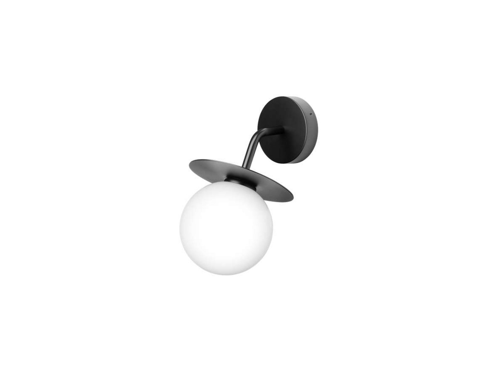Nuura utendørs vegglampe Liila, bredde 16 cm, svart/opal