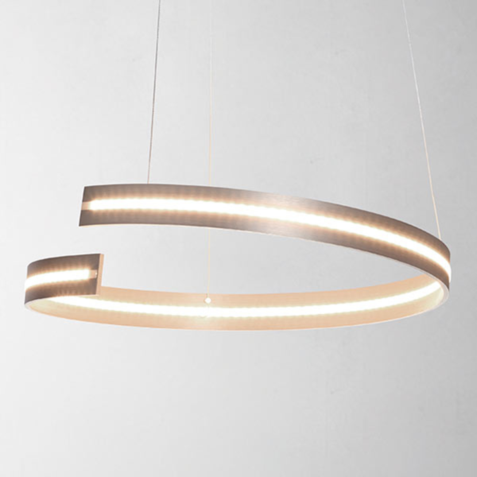BOPP Bopp Break - LED hanging light, 40 cm aluminium, for Living / Dining Room, aluminium, 24 W, energy efficiency: A+