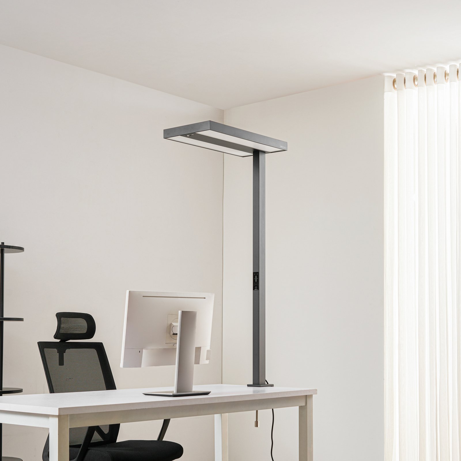 Lampe à pince LED Arcchio Logan noire, à intensité variable, capteur