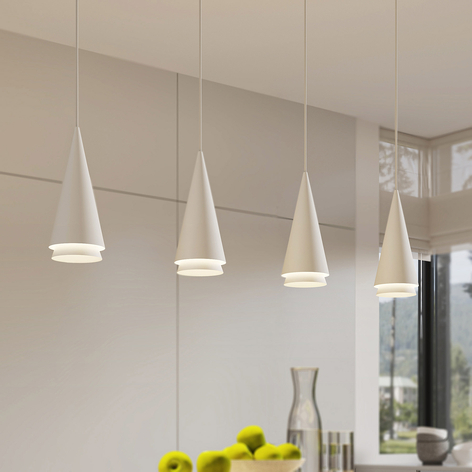 Lucande Naoh -riippuvalaisin 4-lamp. valkoinen