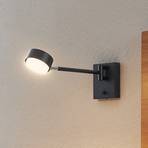 Lindby lampă de perete Kaylou, negru, aluminiu, proiecție 37 cm