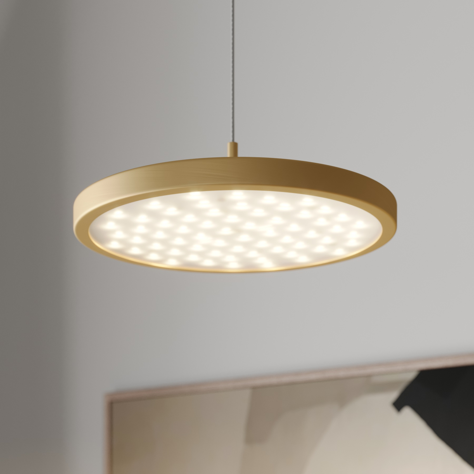 Rothfels Gion LED-Pendellampe 1-fl. weiß/messing