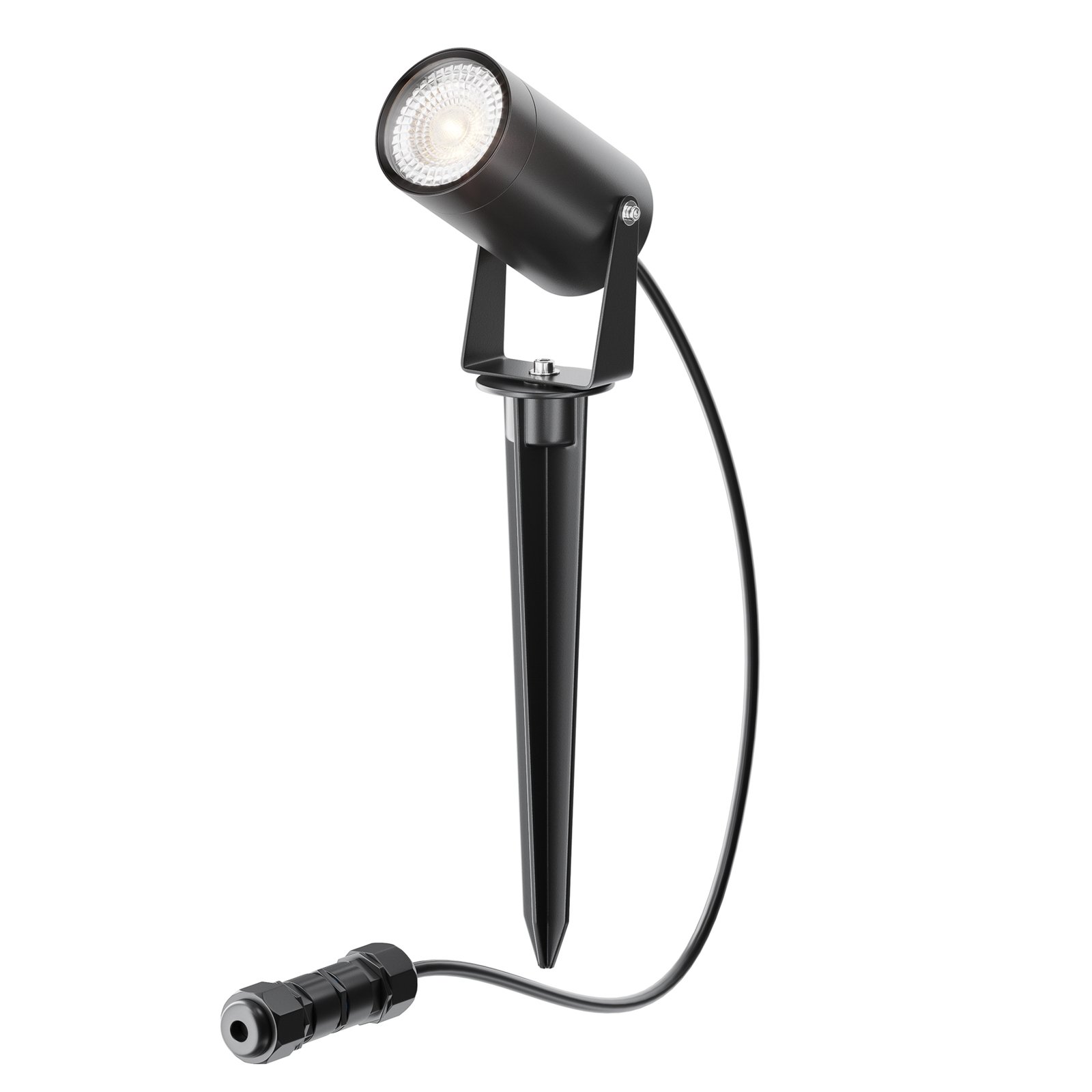 Maytoni Scope ground spike light, black, aluminium, IP65