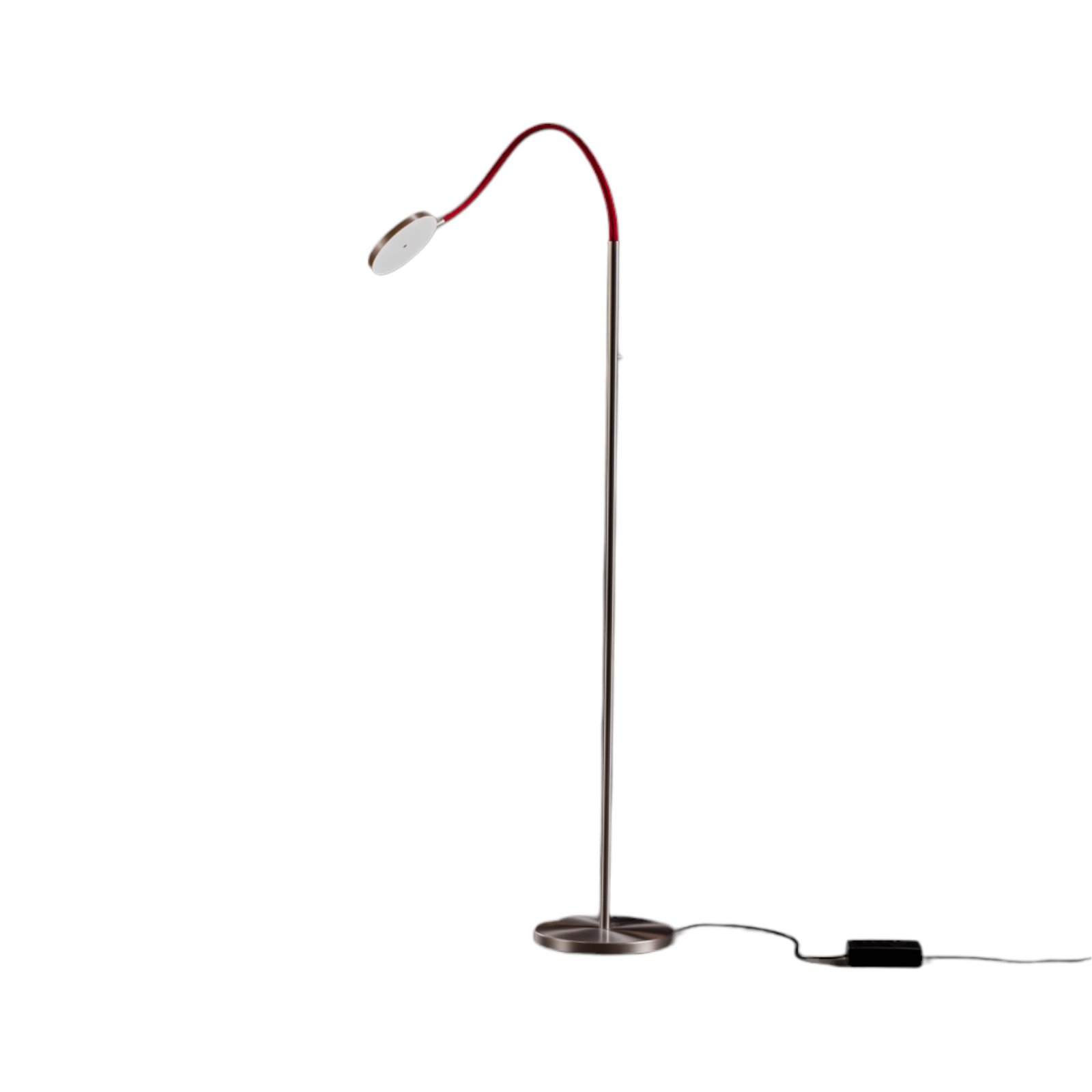 Holtkötter Flex S LED állólámpa alumínium matt/piros