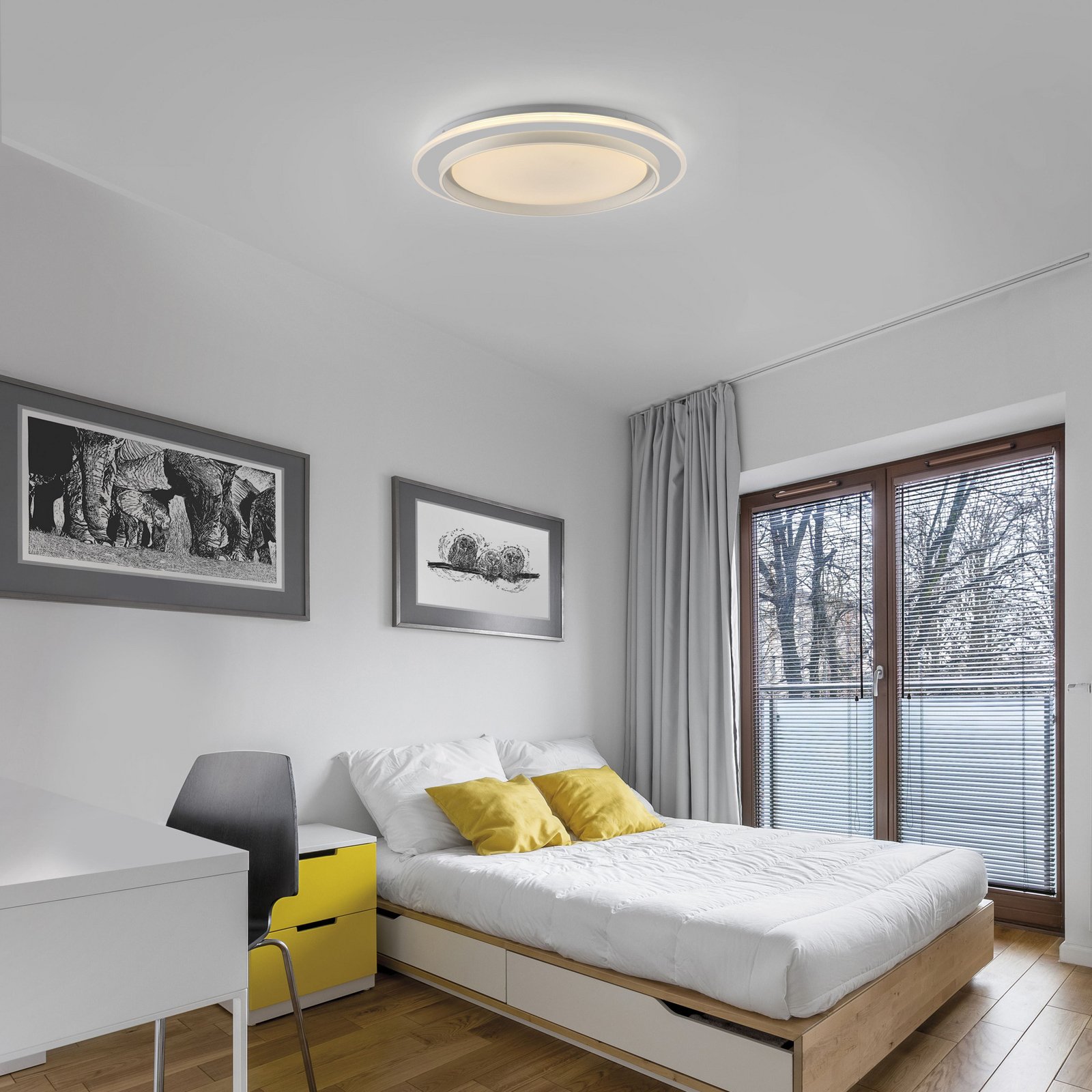 JUST LIGHT. LED plafondlamp Lago Ø 49,3 cm CCT Afstandsbediening