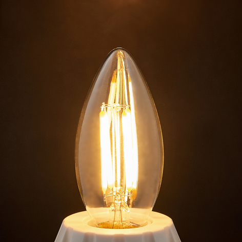 E14 LED-Kerze Filament 4W, 500 lm, 2.700K, klar