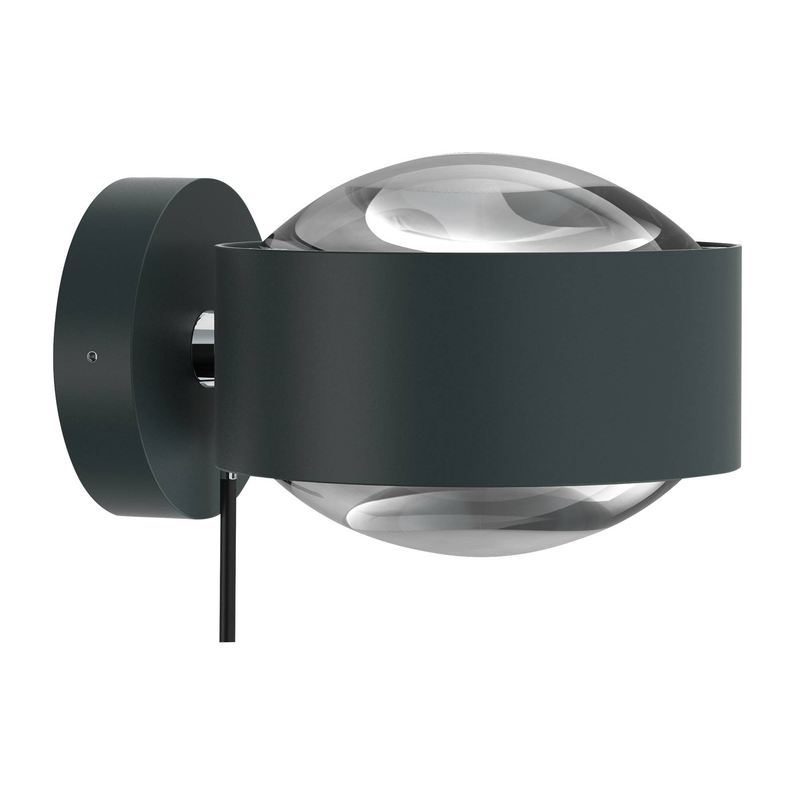 Top Light Puk Maxx Wall+ LED klara linser antracit/krom