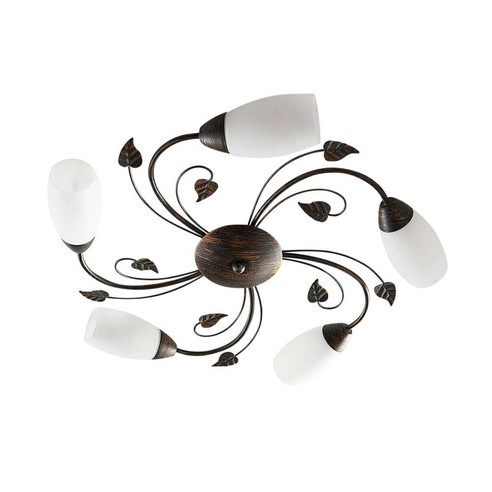 Stefania 5 Stropní Lampa White/Black-Gold - Lindby