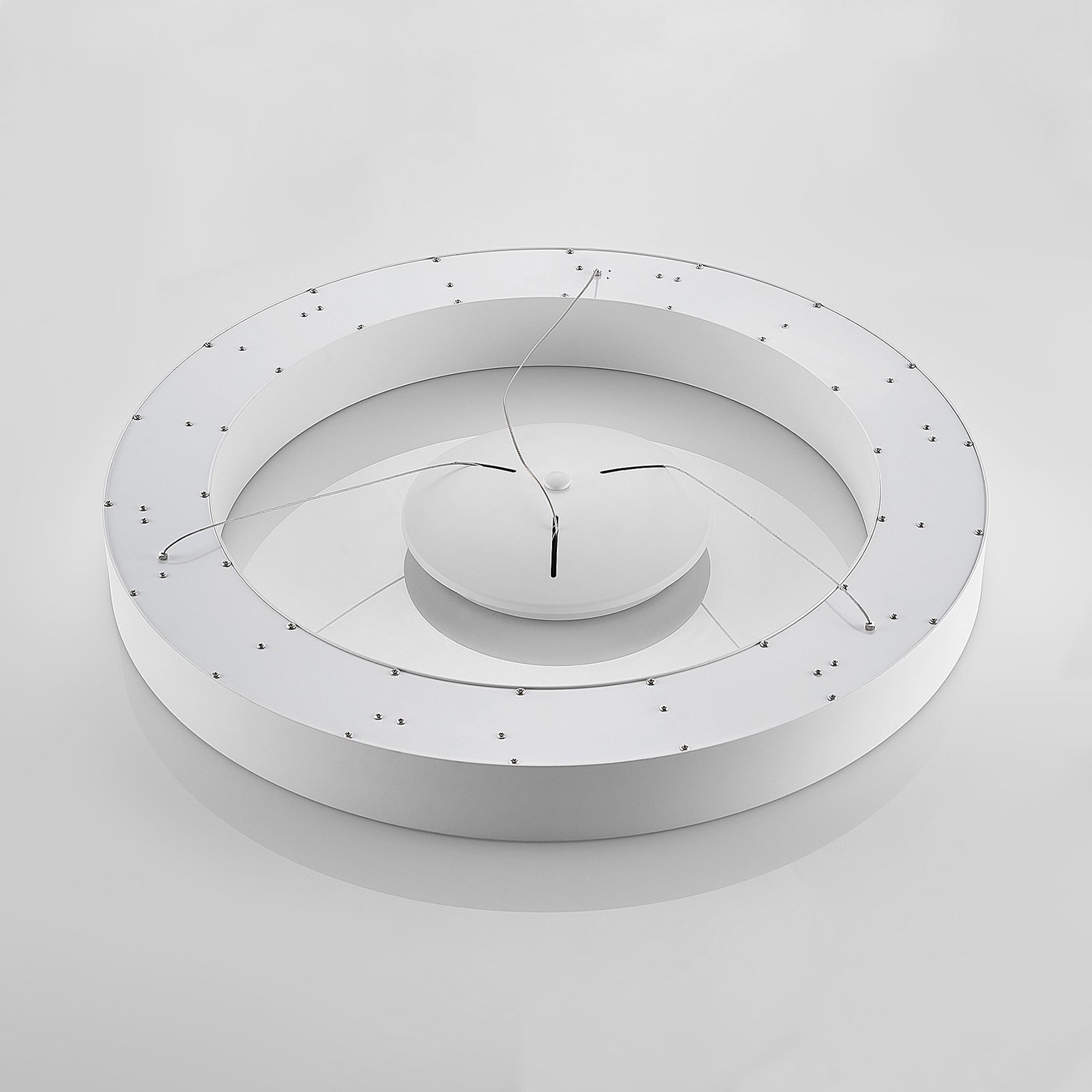 Arcchio Sharelyn LED-Pendelleuchte, Ø 80 cm, weiß, Ring, CCT
