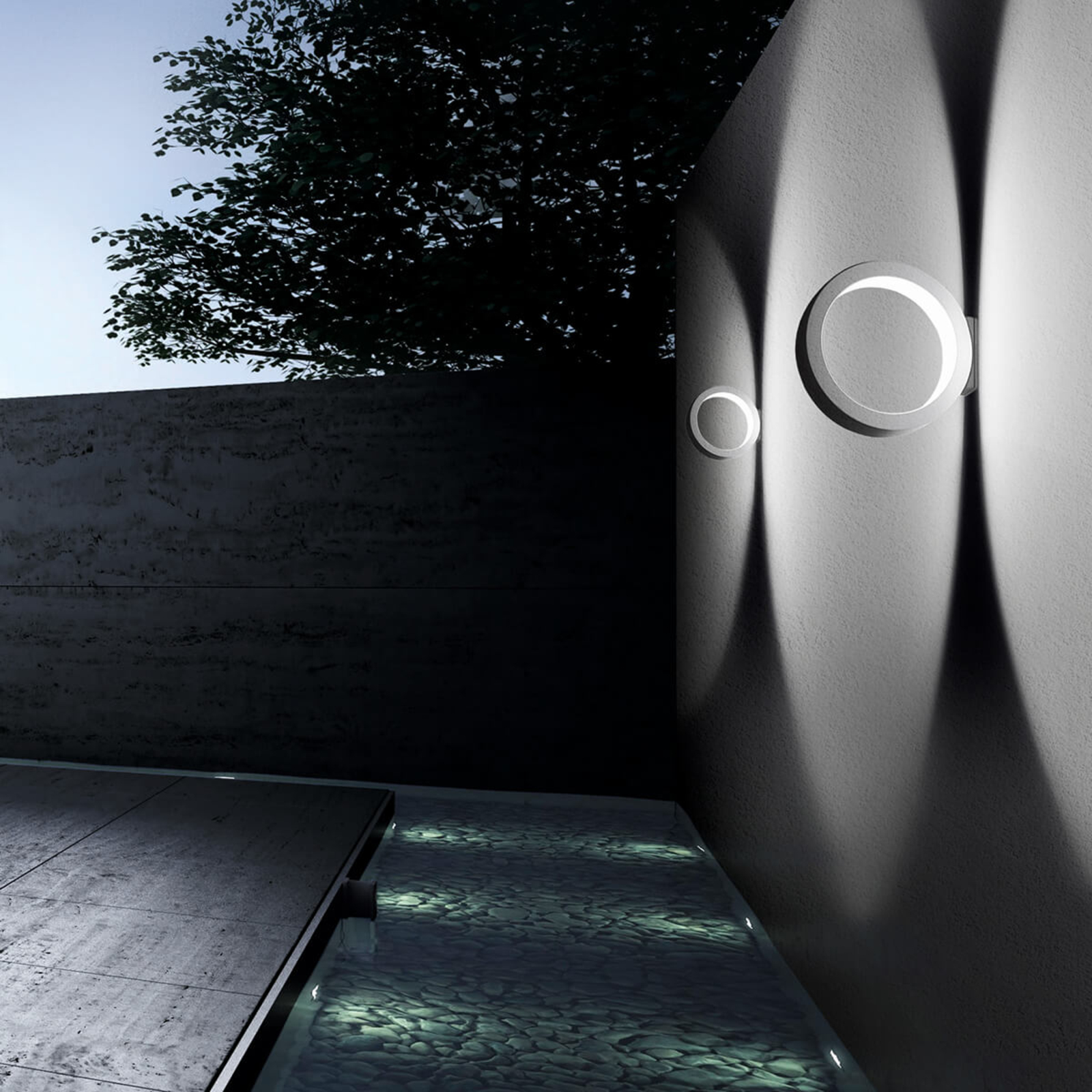 Cini&Nils Assolo - hvit LED-vegglampe utendørs