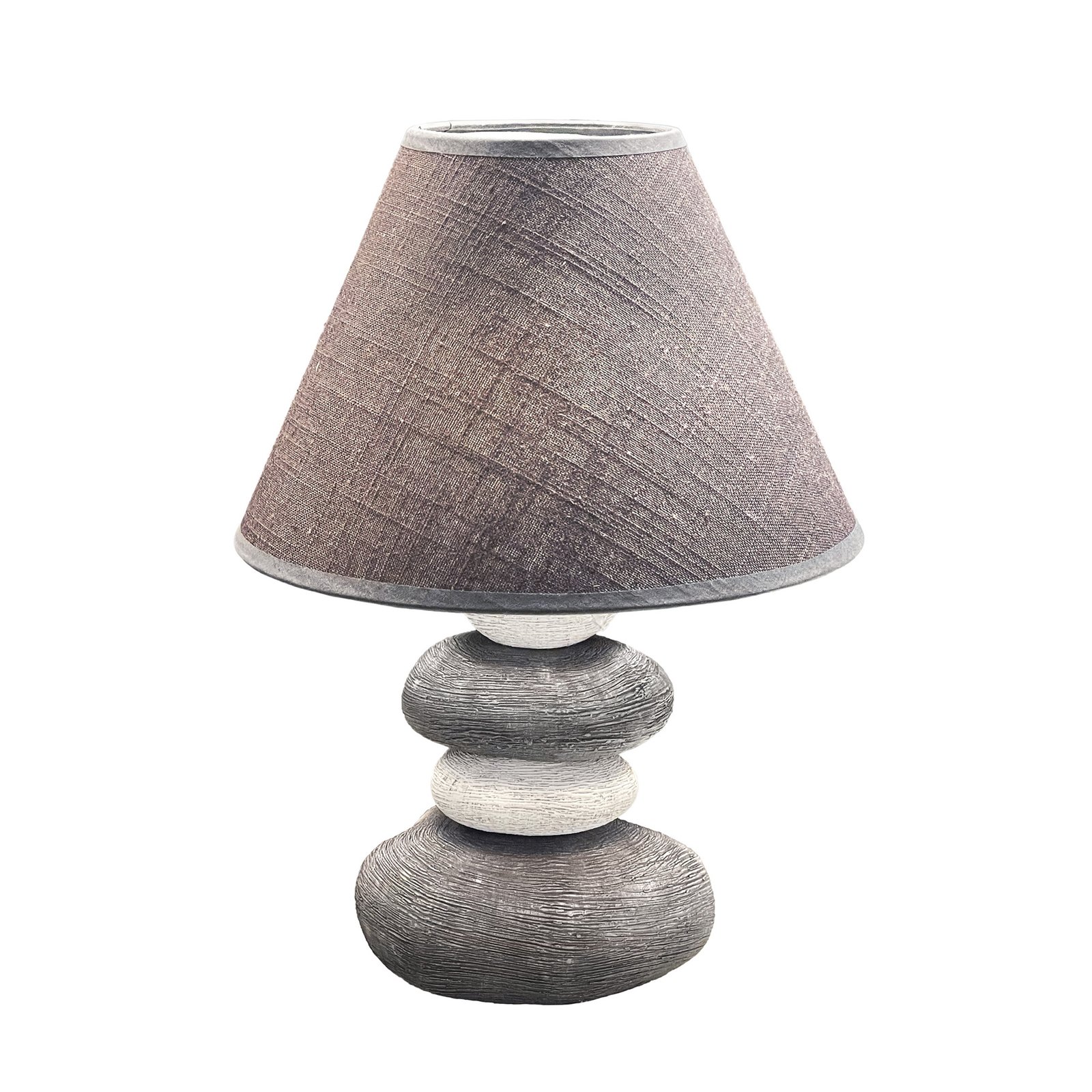 Bella bordlampe, højde 33,5 cm, grå/hvid