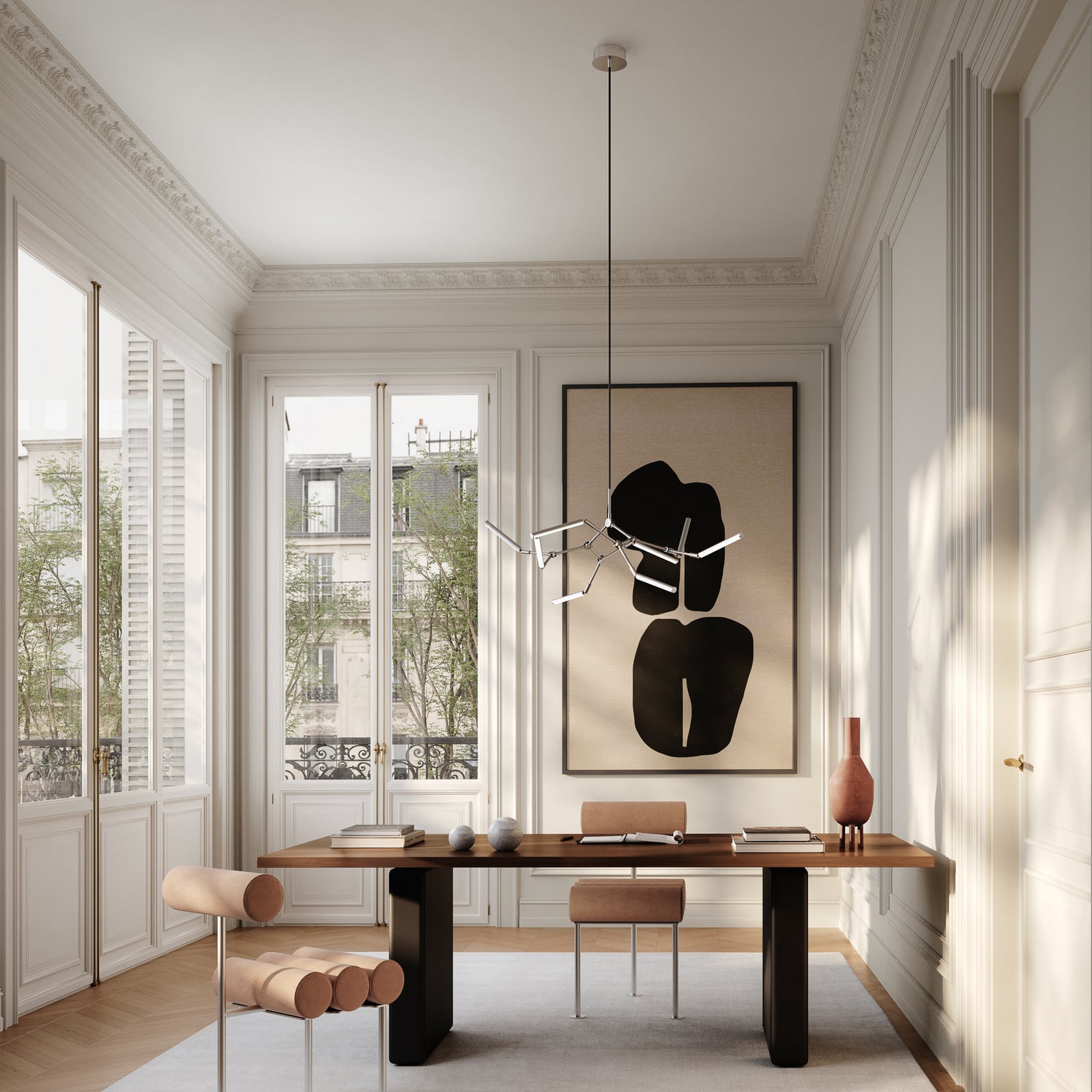 LED luster, krom, 124 cm, 8 svjetala - 101 Copenhagen