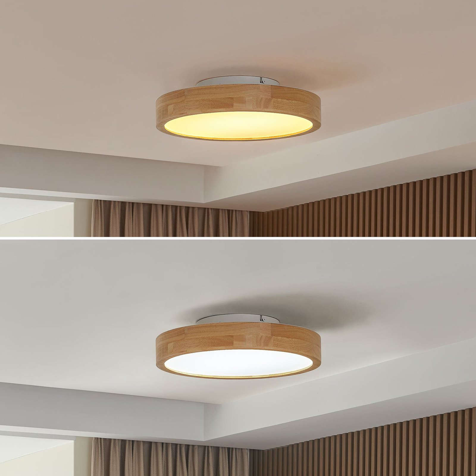 Milada Loftlampe Wood/White - Lindby