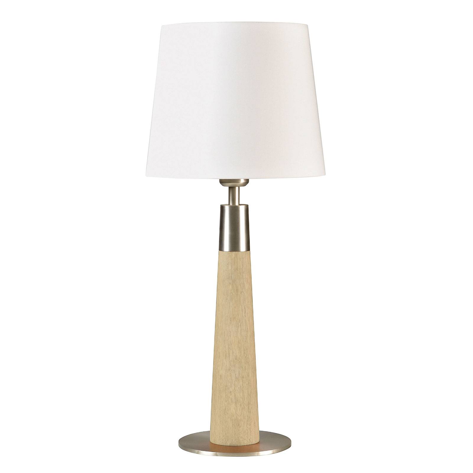 HerzBlut Conico lampe table blanche chêne nat 58cm