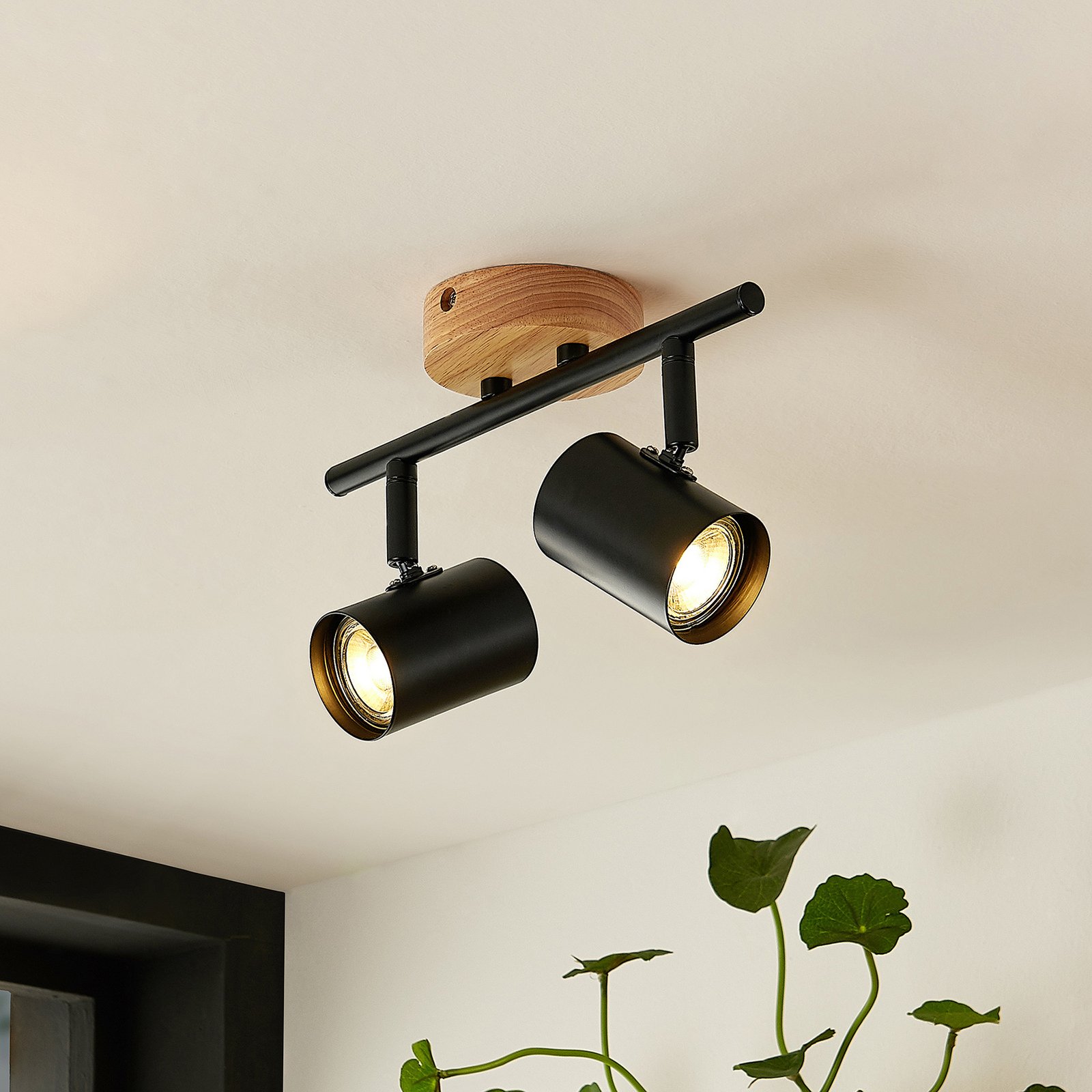 Lindby Xiomara ceiling light, two-bulb