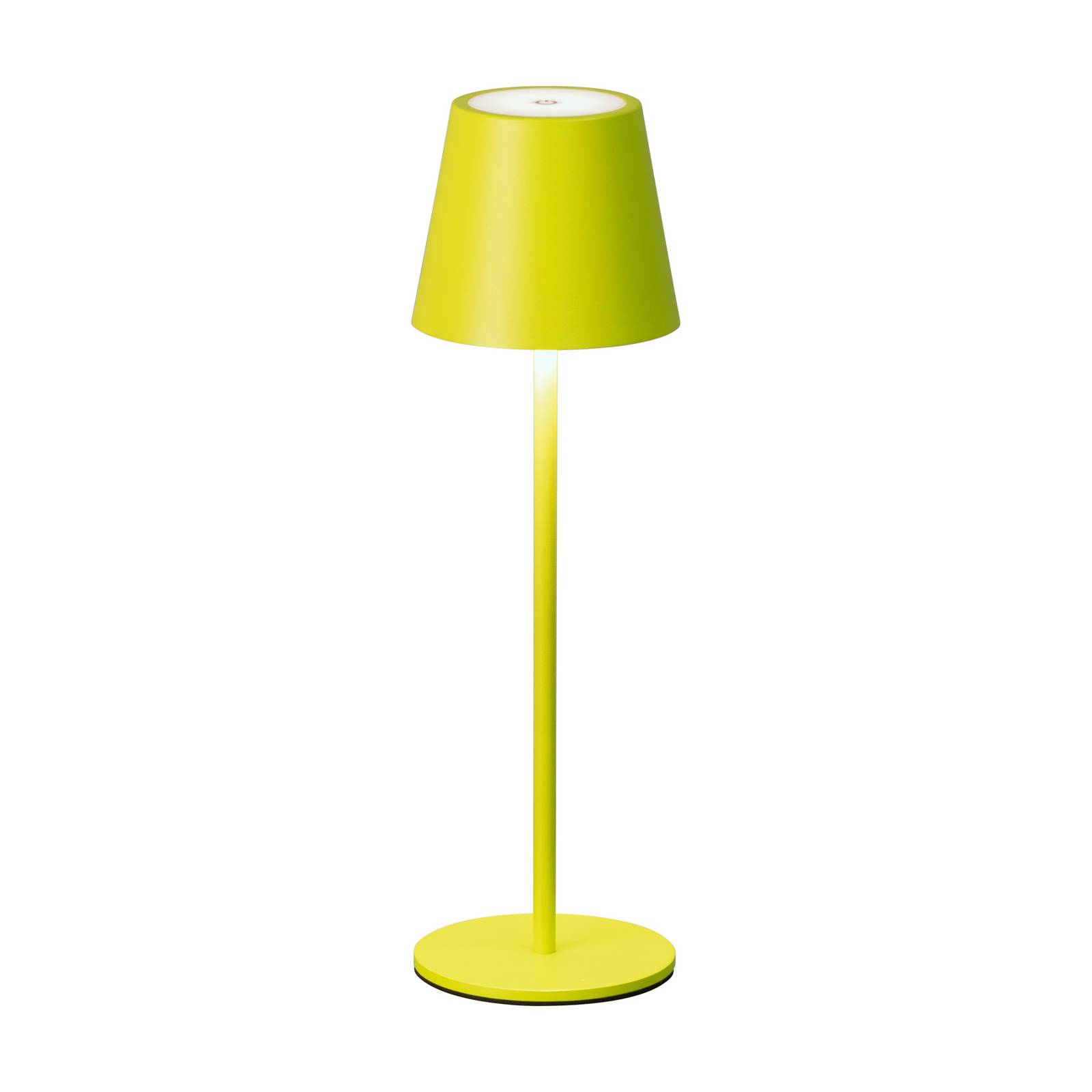 LED-Akku-Tischleuchte Viletto, hellgrün, IP54