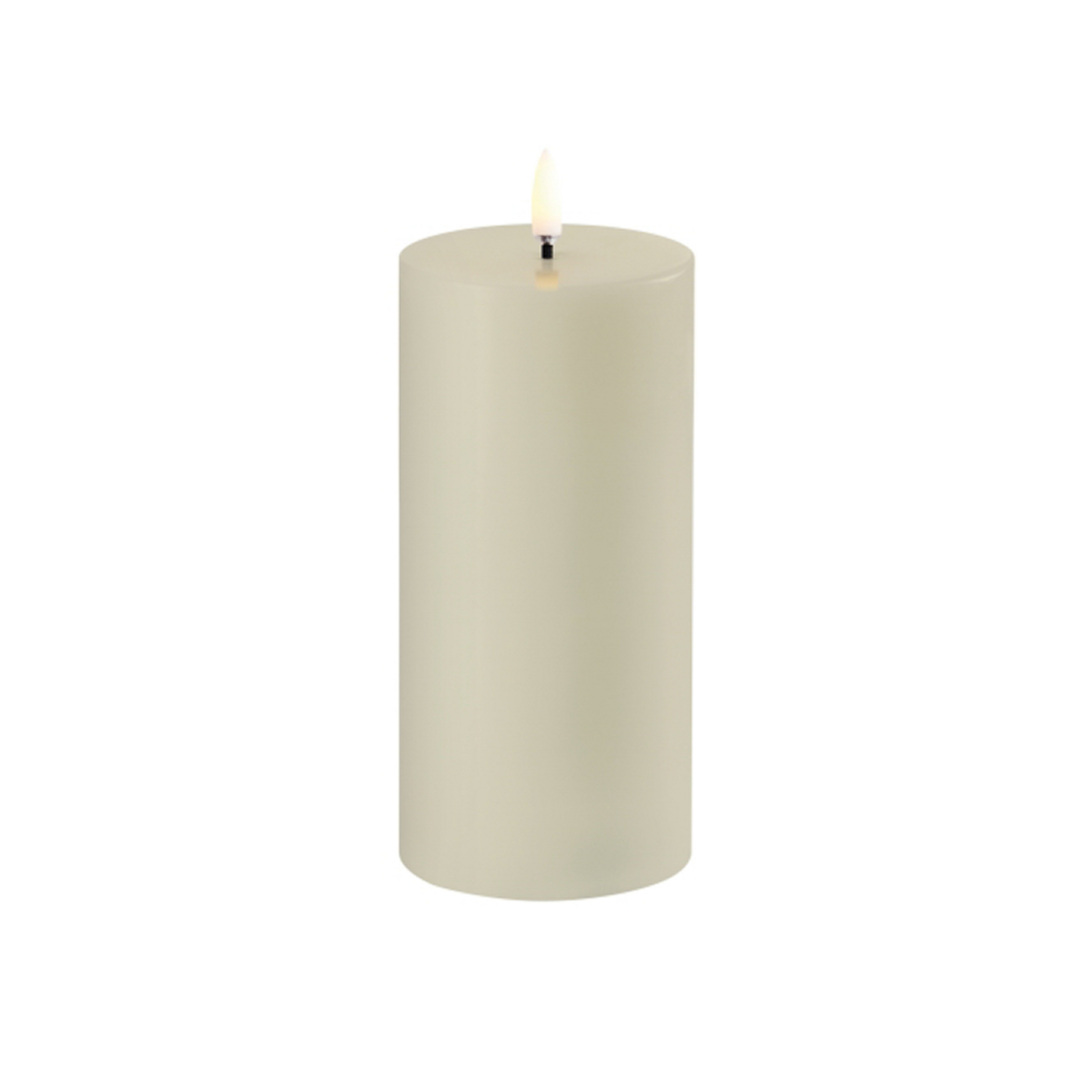 PILLAR LED-Kerze, hellgrau Höhe 15 cm Wachs - Uyuni Lighting