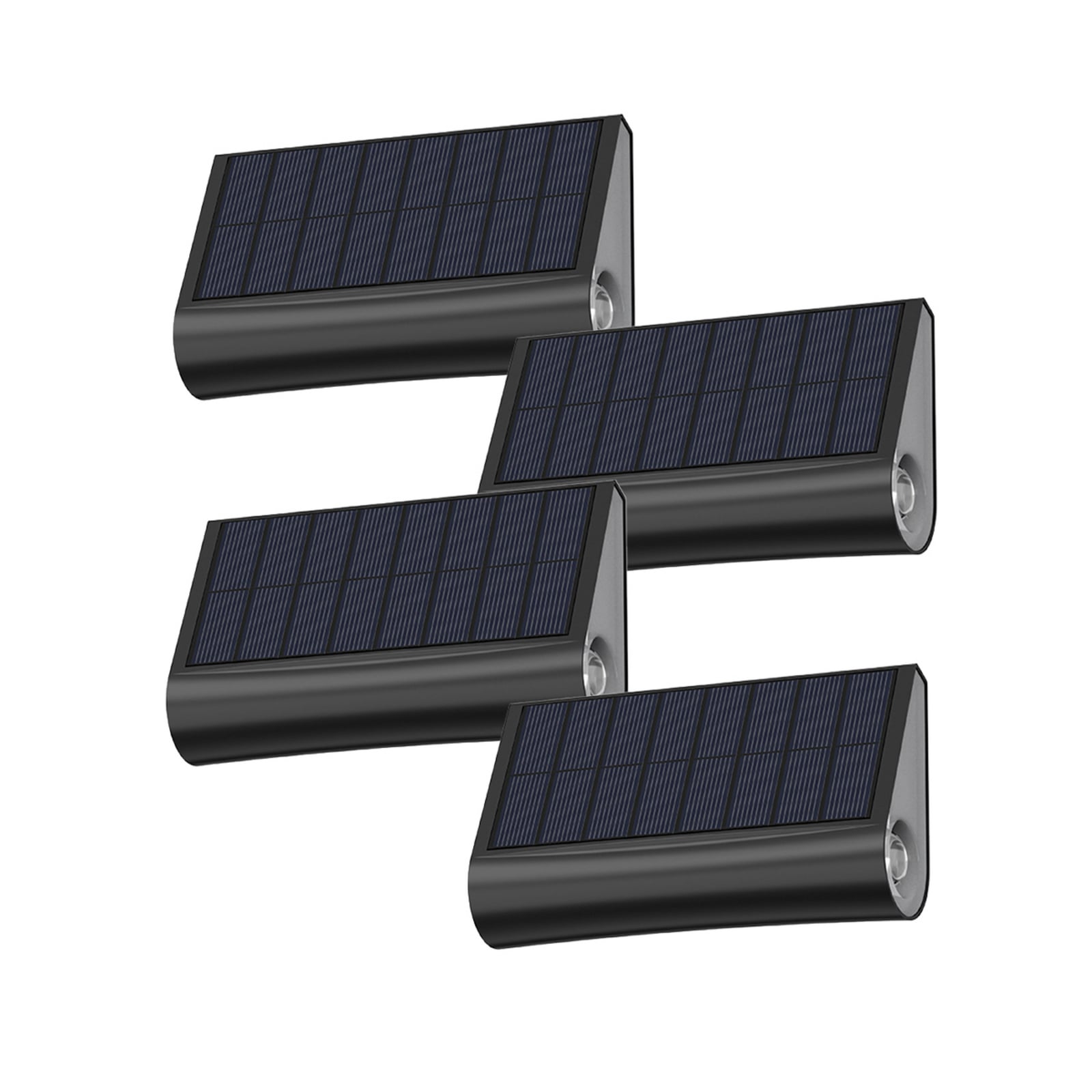 Aplique de pared LED Twily, negro, 15 cm de ancho, juego de 4 unidades