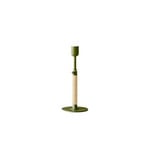 Duca candle holder, olive green, height 24 cm, rattan - Audo