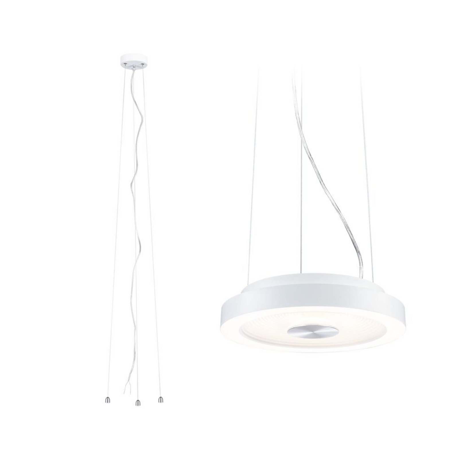 Volea LED Závěsná Lampa Ø40 IP44 Dim. White/Silver - Paulmann