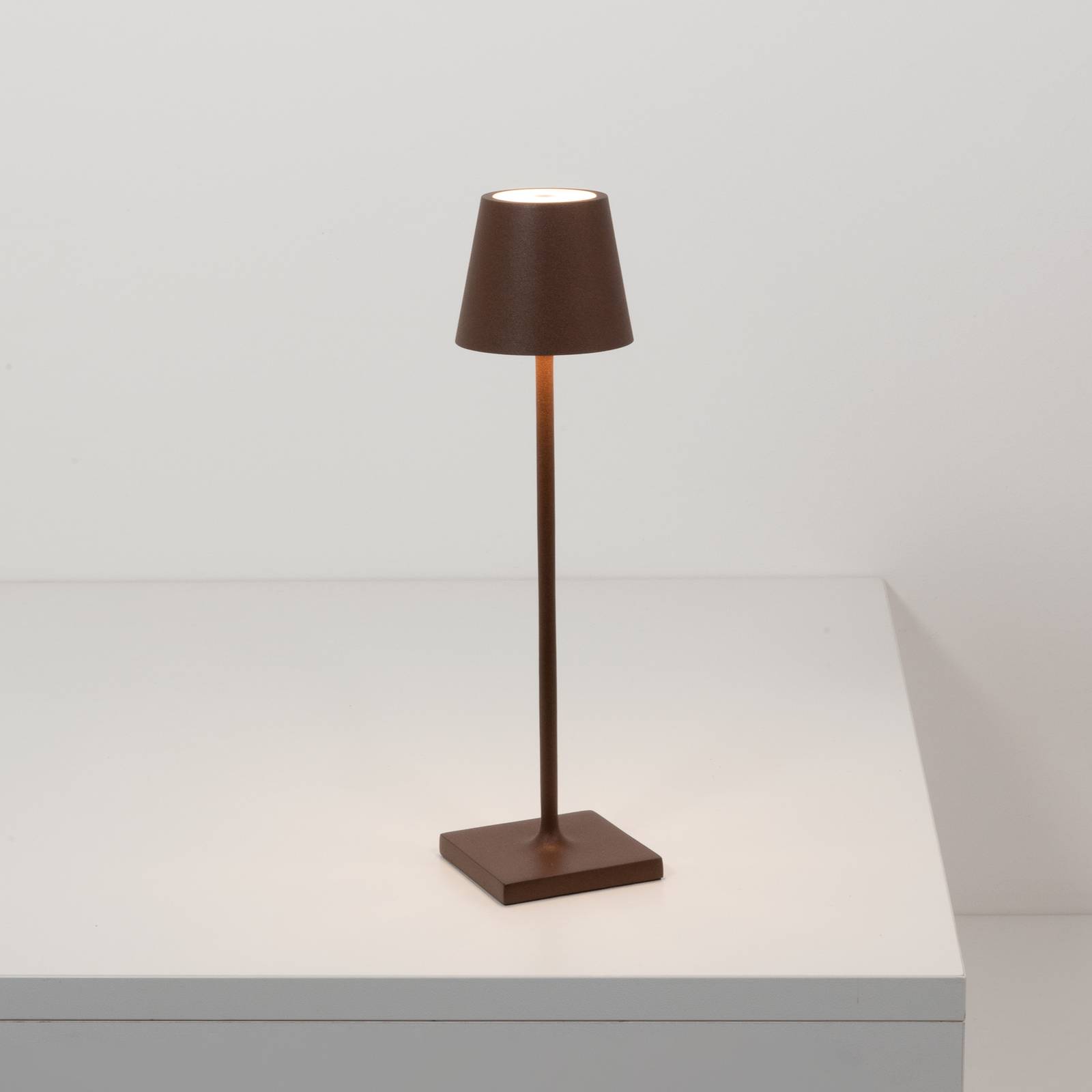 Zafferano Poldina mikro lampa akumulatorowa IP65 corten