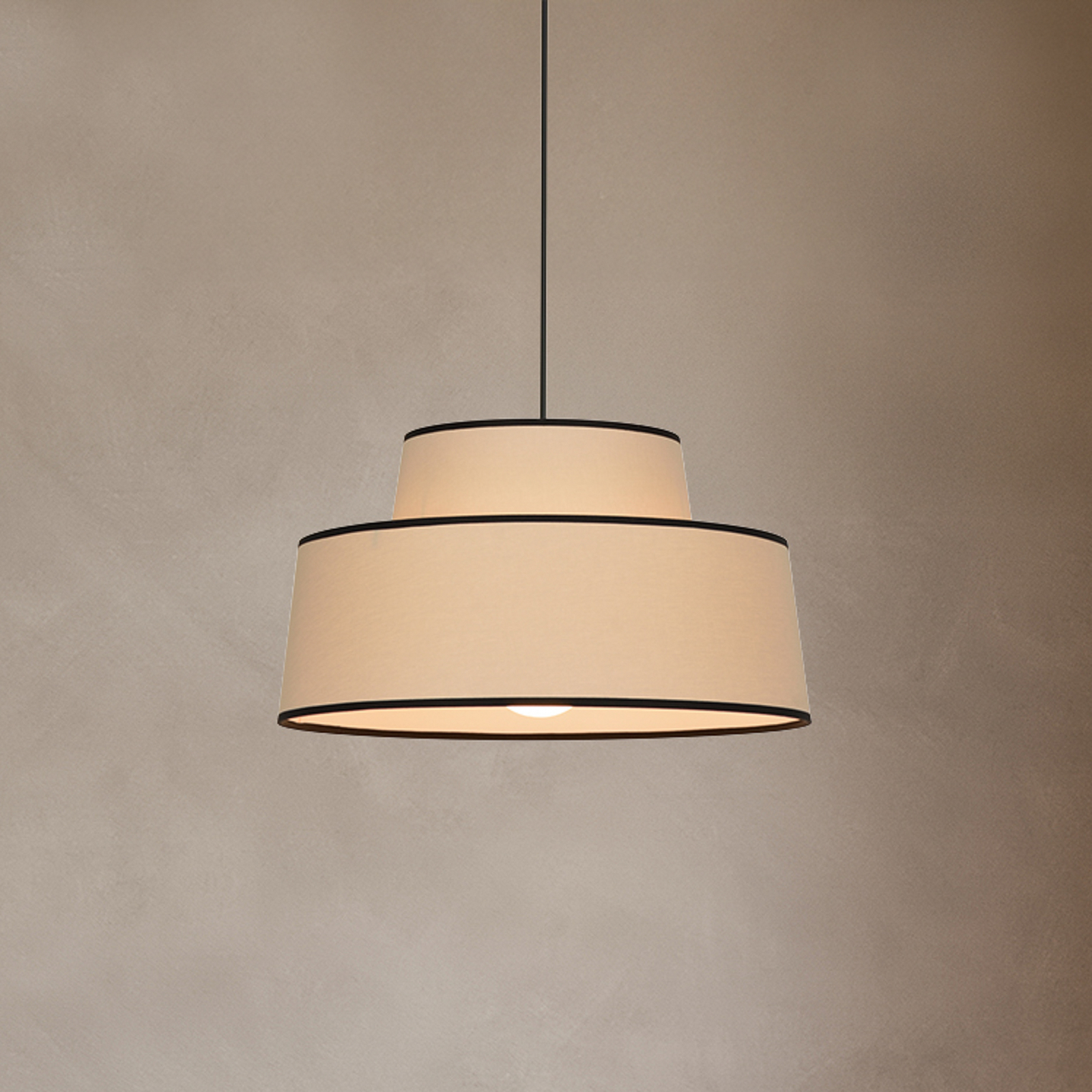 Luster Mallorka, kredasto bijela, Ø 38 cm, pamuk - Corep SAS