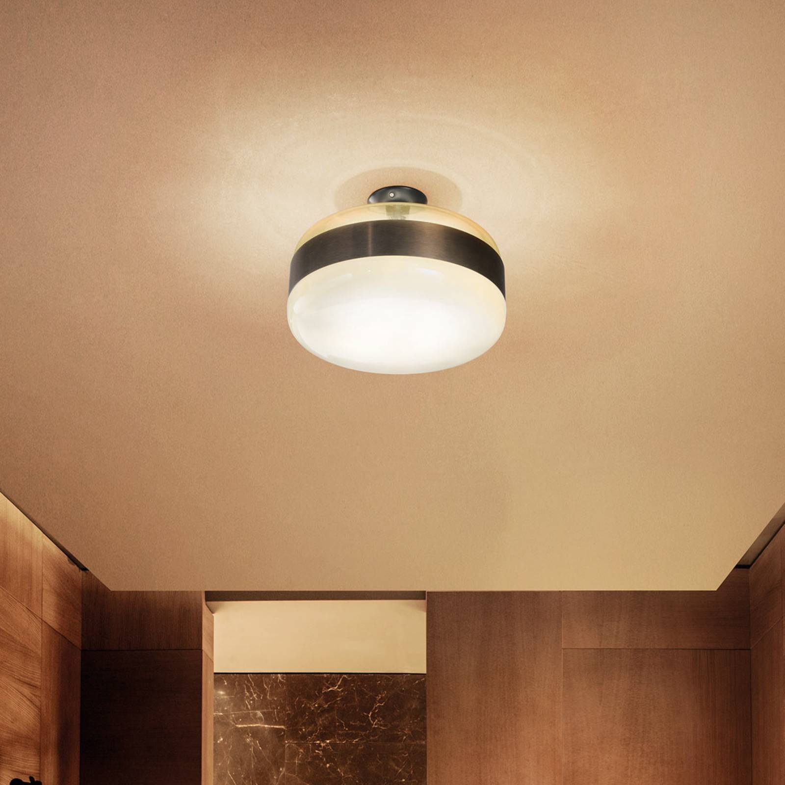  Vistosi Vistosi Murano Glass Ceiling Light Futura, Bronze 