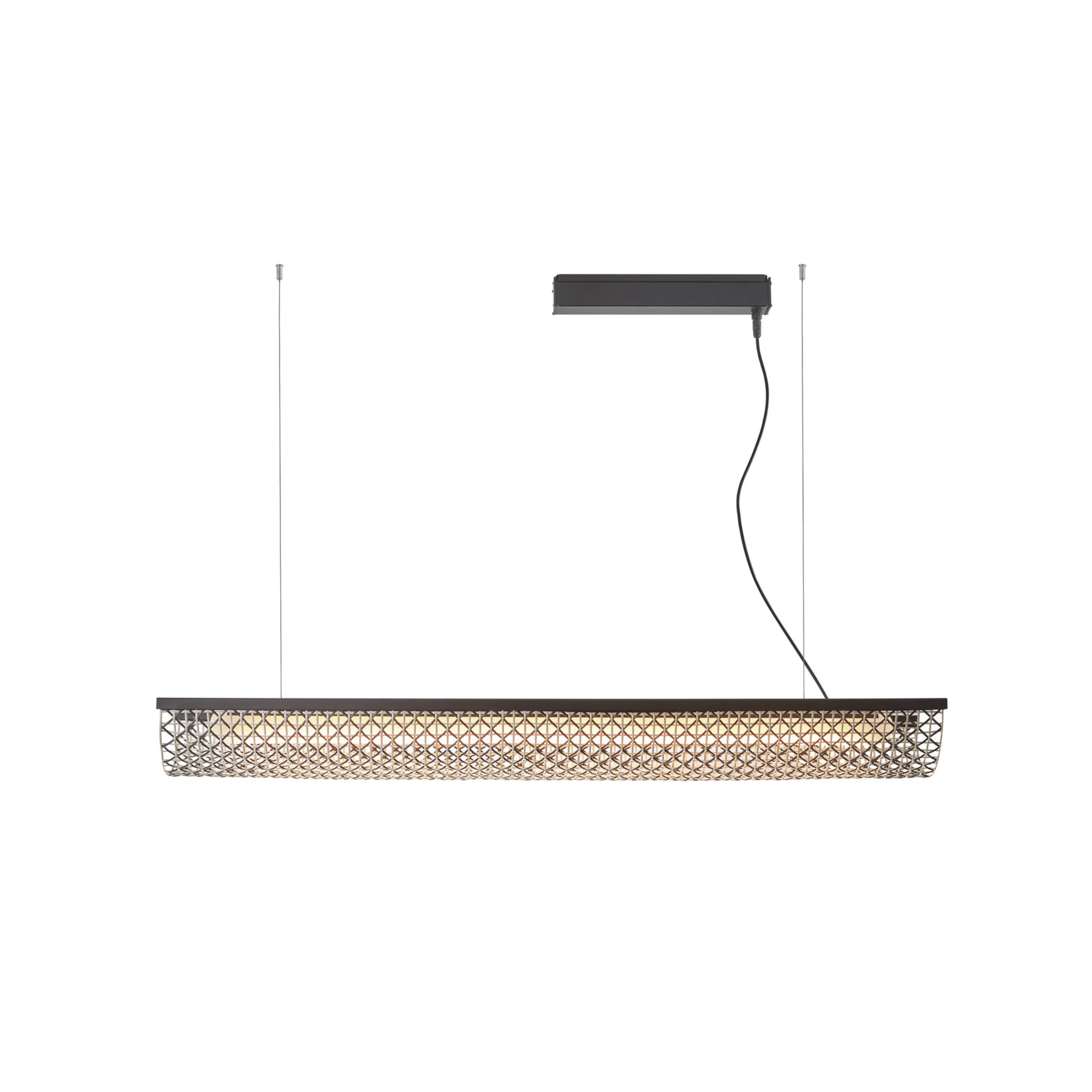 Suspension LED Bover Nans Balis S/140, brun/marron, 140 cm