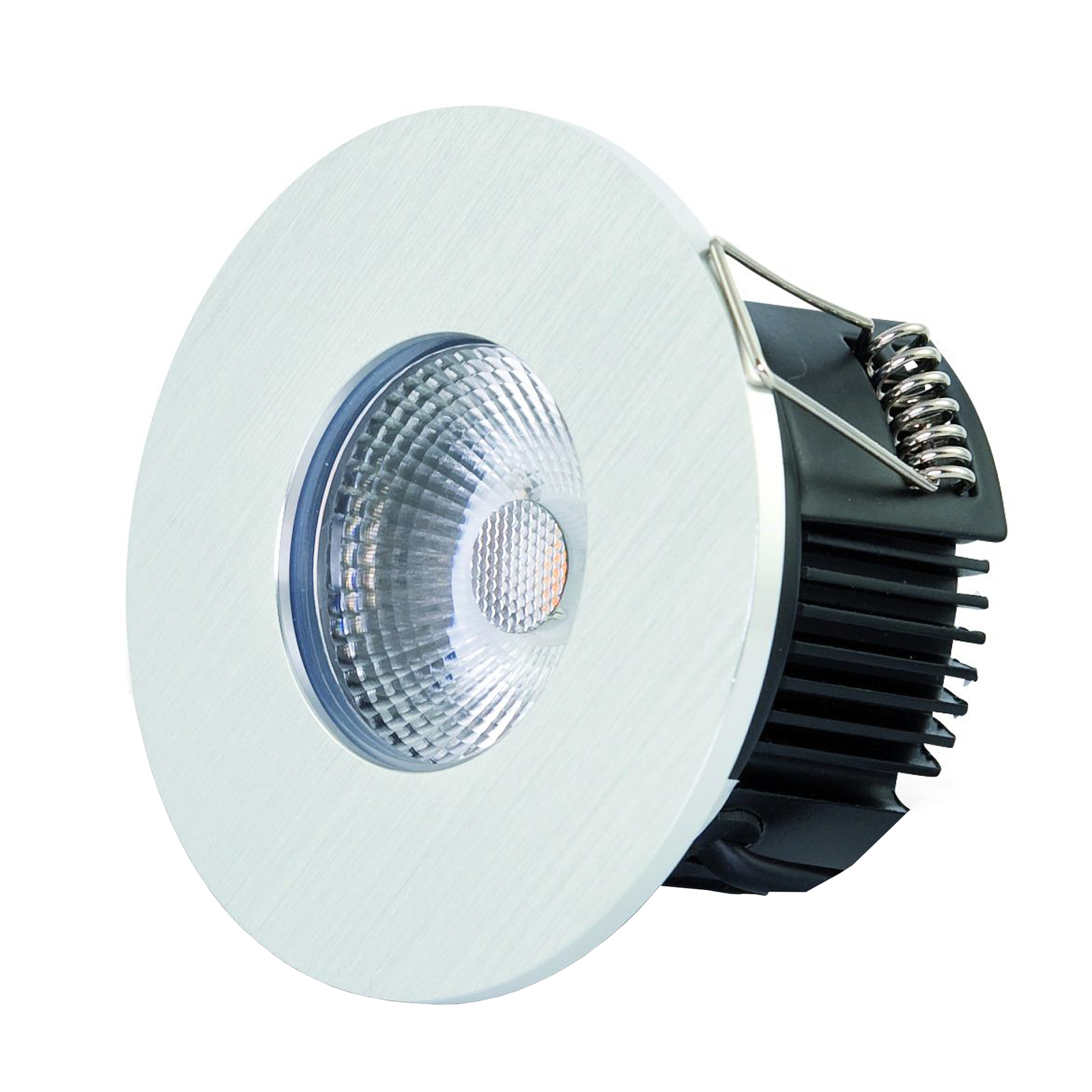DOTLUX MULTIsun LED-Einbauleuchte, rund, aluminium