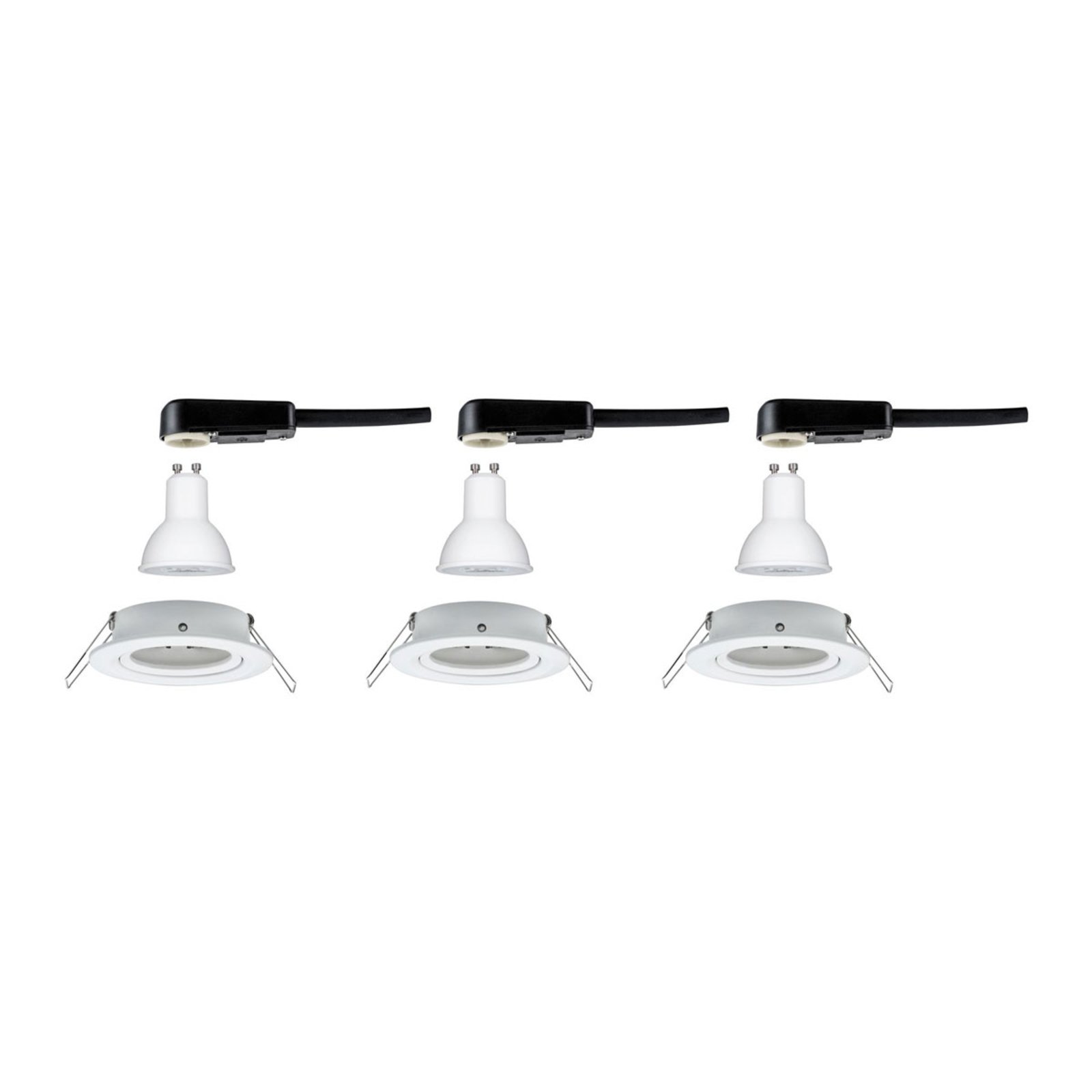 Nova 3-spot round swivel/dimmable, white - Paulmann
