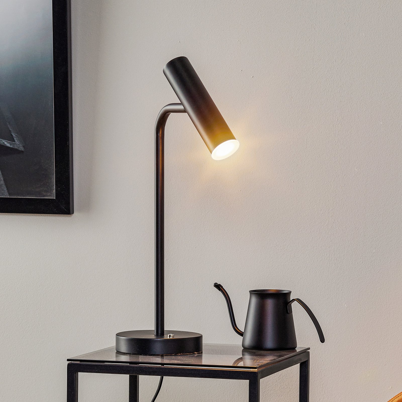 Schöner Wohnen Stina επιτραπέζιο φωτιστικό LED, μαύρο